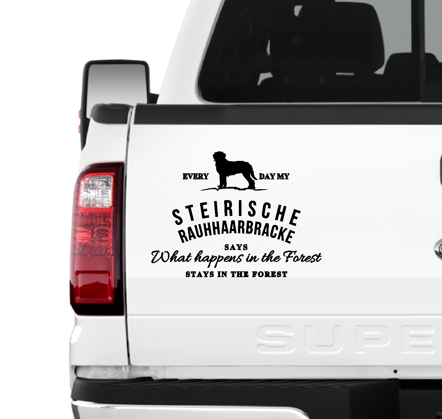 Steirische Rauhaarbracke Vintage Hundeaufkleber Hundemotiv Auto Folie Bracken