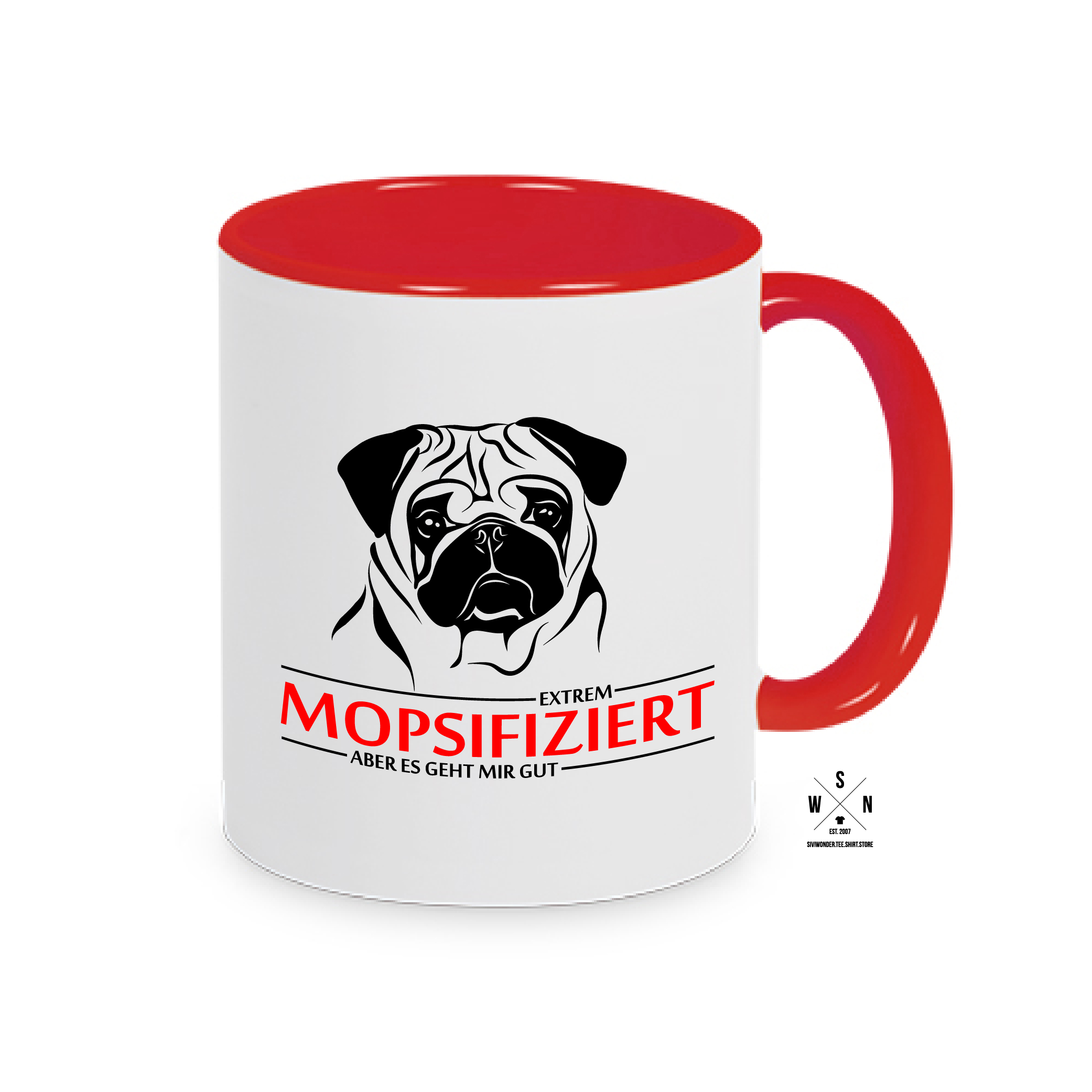 Tasse Kaffebecher INFIZIERT MOPS MOPSIFIZIERT