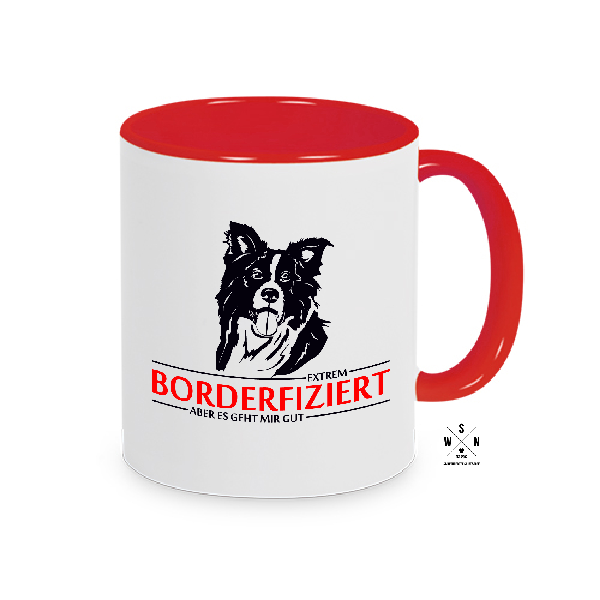 Tasse Kaffebecher INFIZIERT BORDER COLLIE BORDERFIZIERT