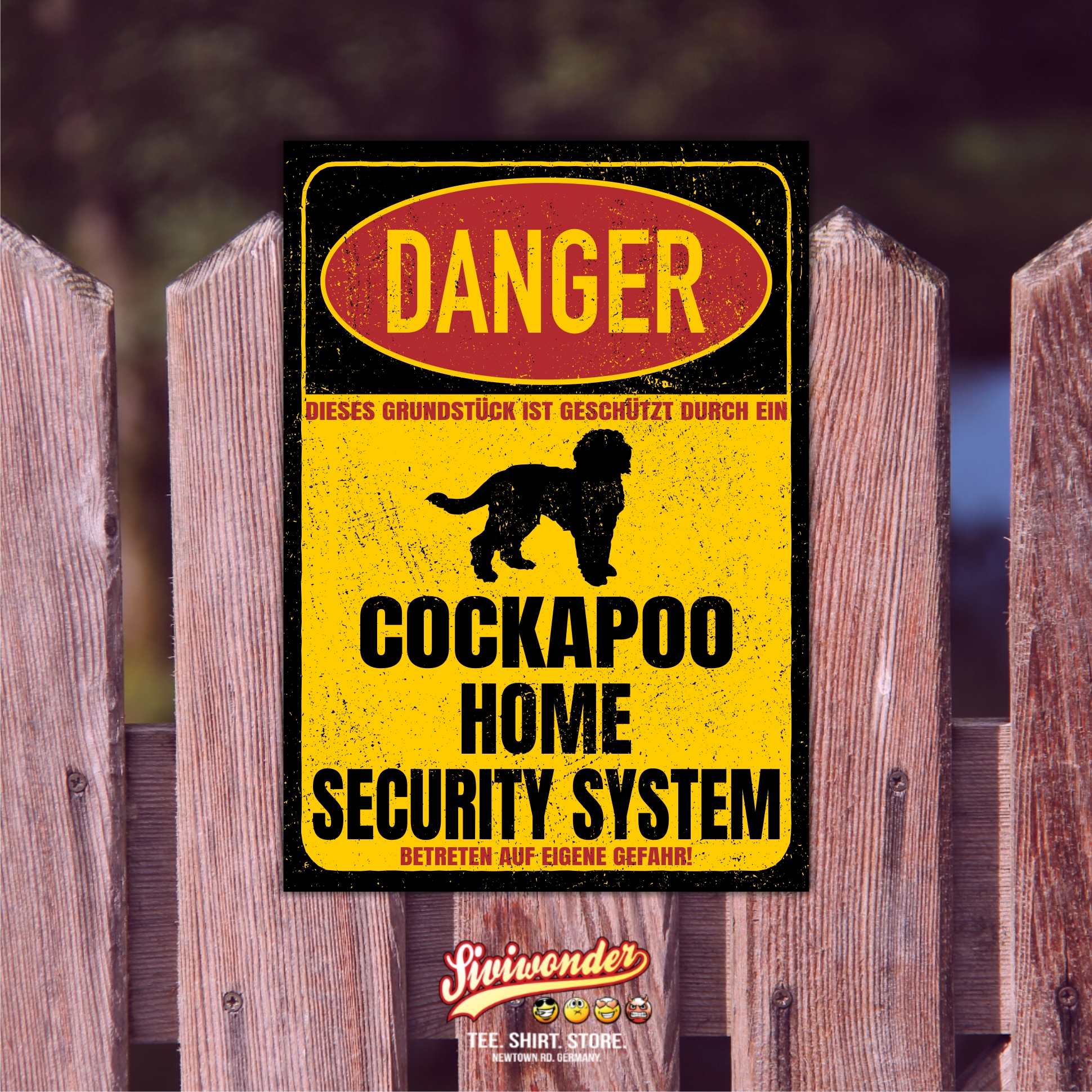 Cockapoo Poo Cocker Spaniel Pudel Mischling Mix SCHILD