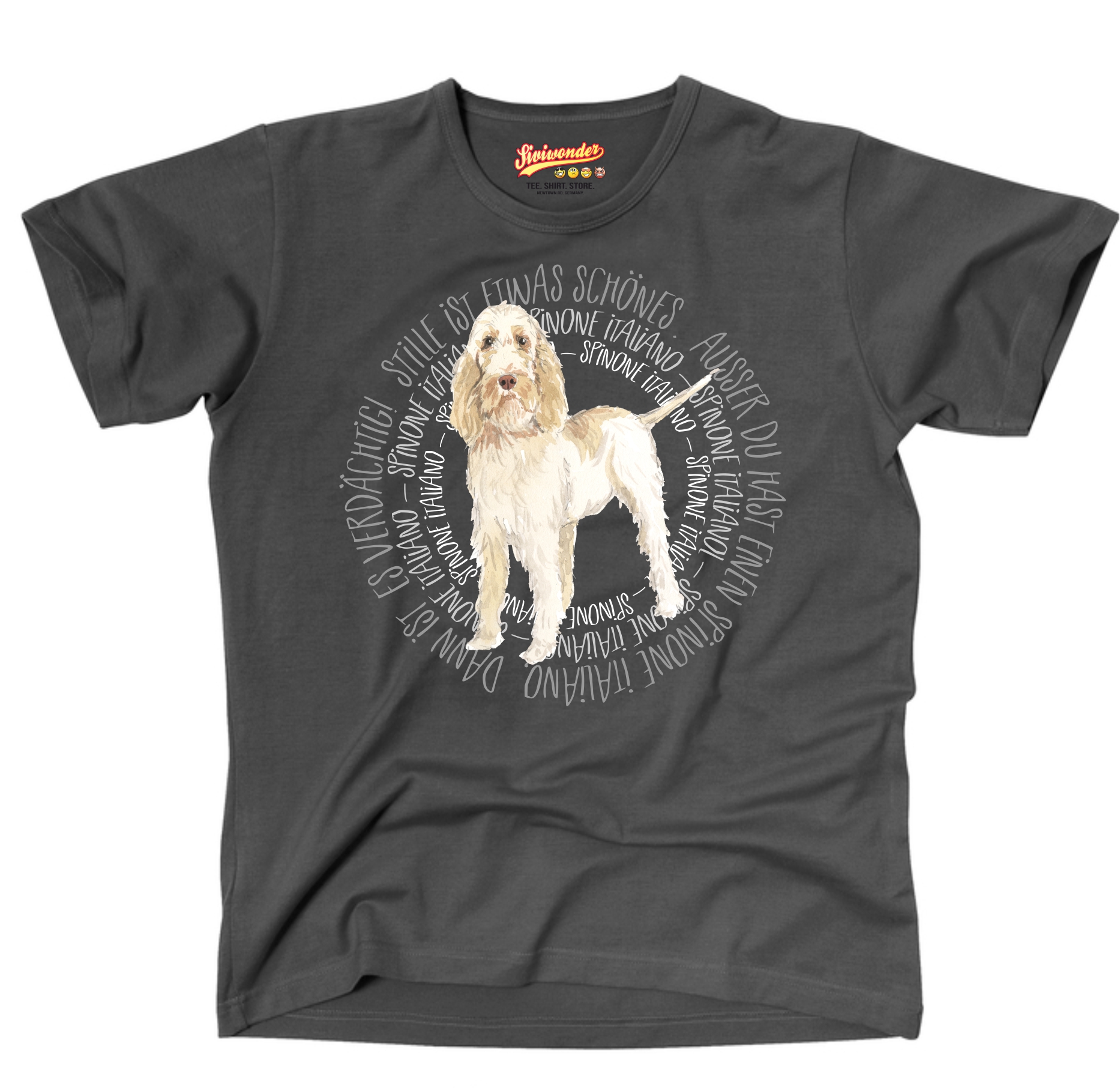 SPINONE ITALIANO UNISEX T-SHIRT CIRCLE Watercolor by SIVIWONDER