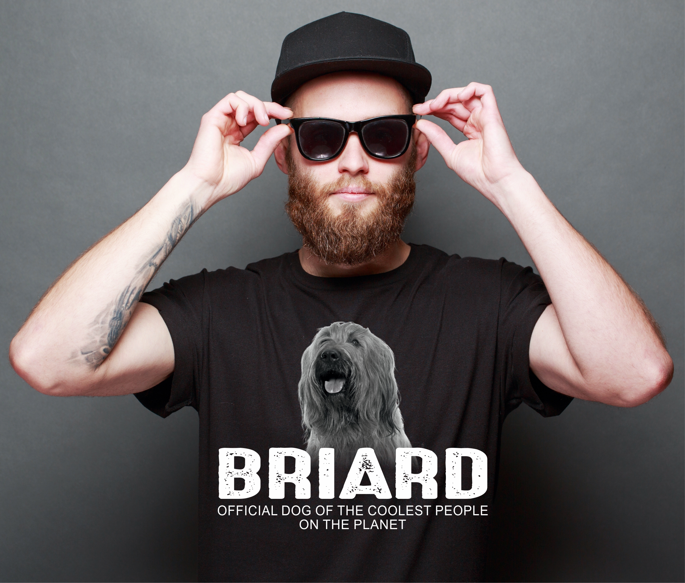 Briard Berger de Brie Dog cool Leute lustig Shirt T-Shirt Hundemotiv Siviwonder