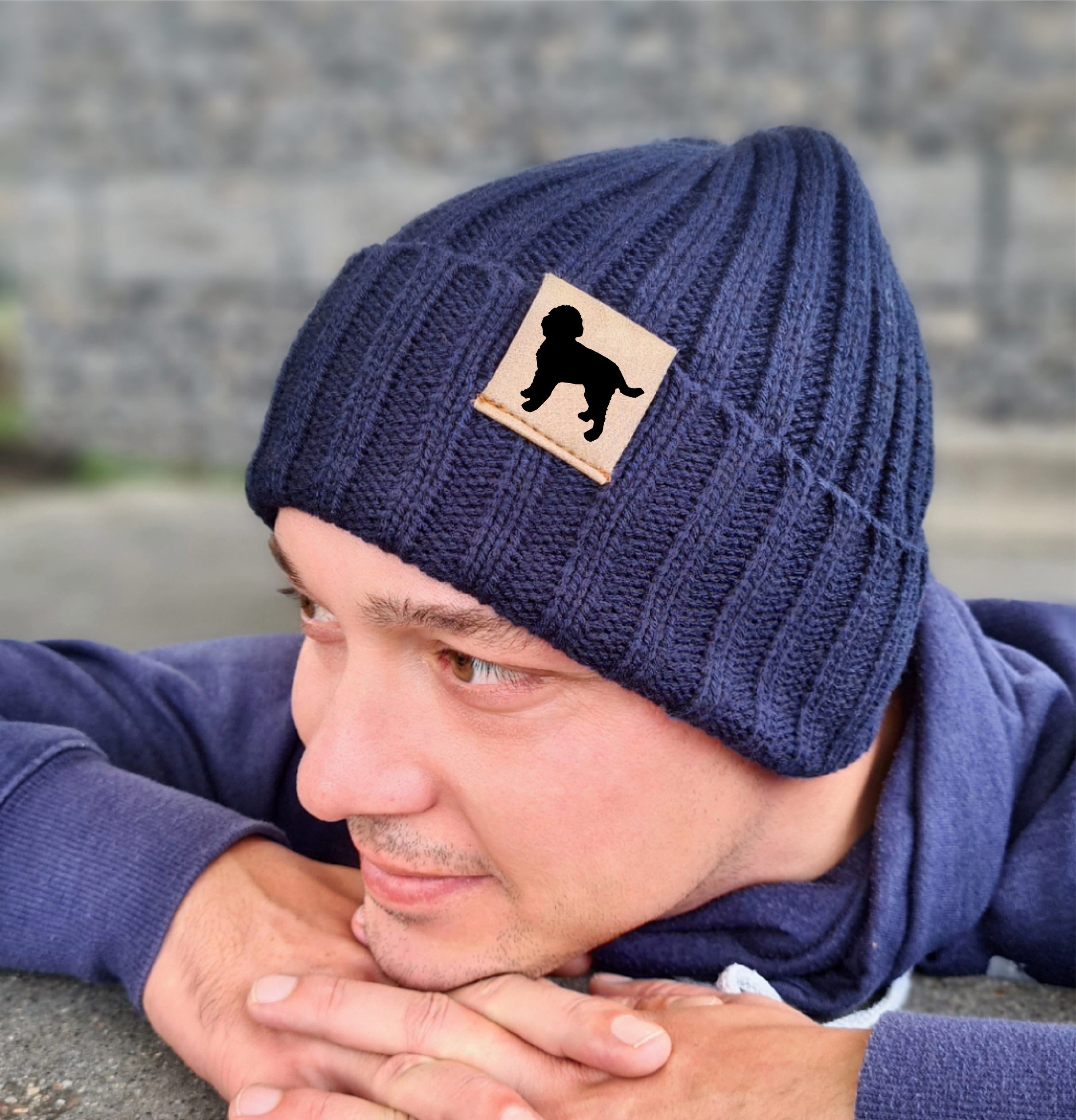 Strickmütze "Lagotto Romagnolo"  Beanie Mütze Urban Witzig Spruch Warm Winter Herbst Farben