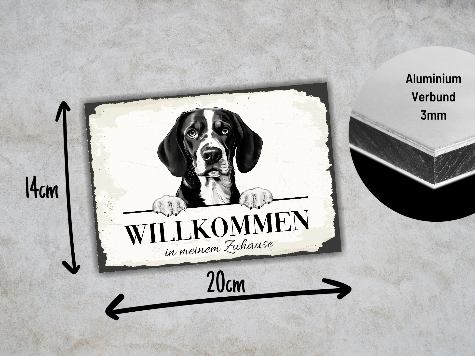 Hundeschild Willkommen Zuhause Beagle Schild Achtung Zaun Frau Spruch Türschild Hundeschild Warnschild  Design by Siviwonder
