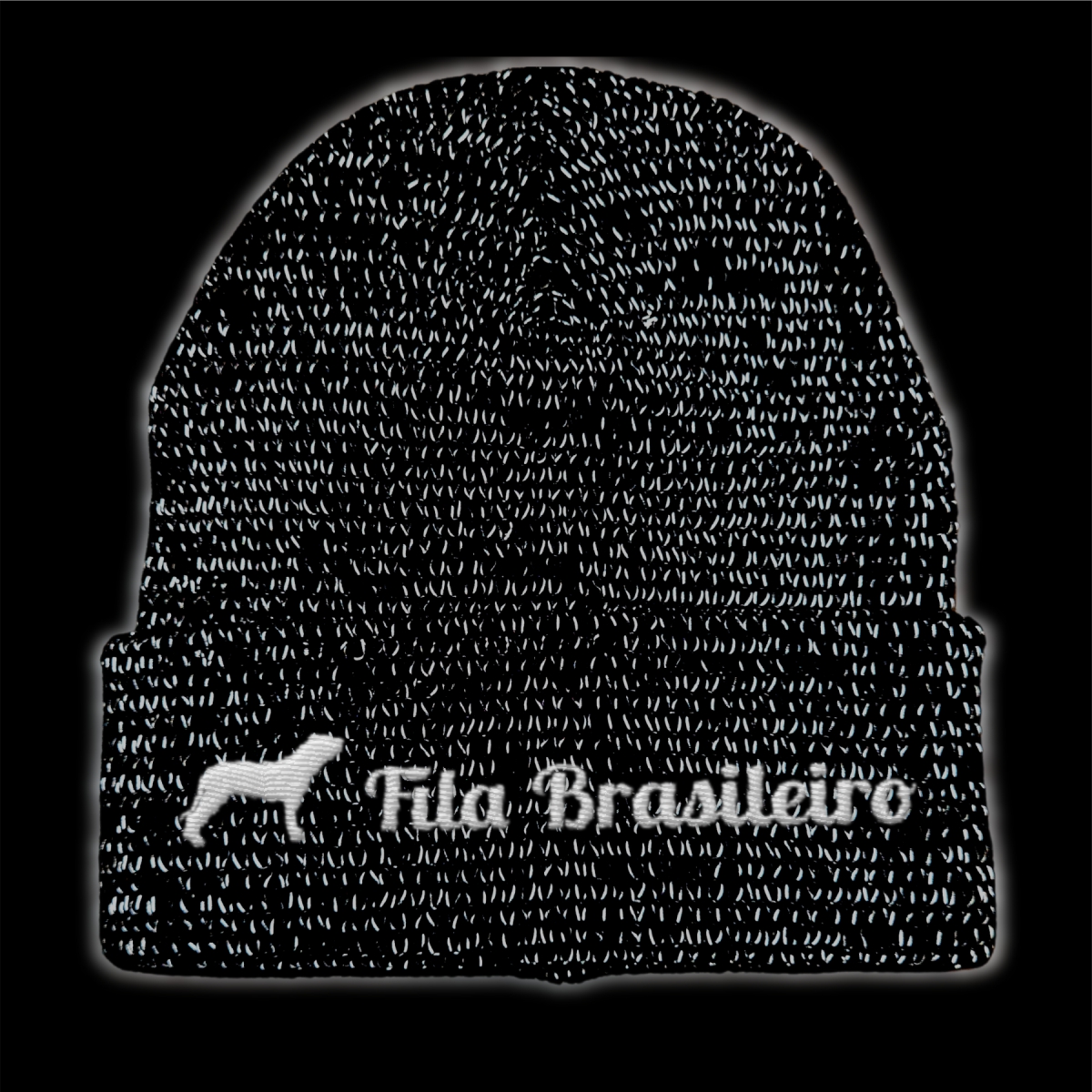 Fila Brasileiro reflektierende Mütze Stickerei Hund Winter Strickmütze reflex Beanie warm