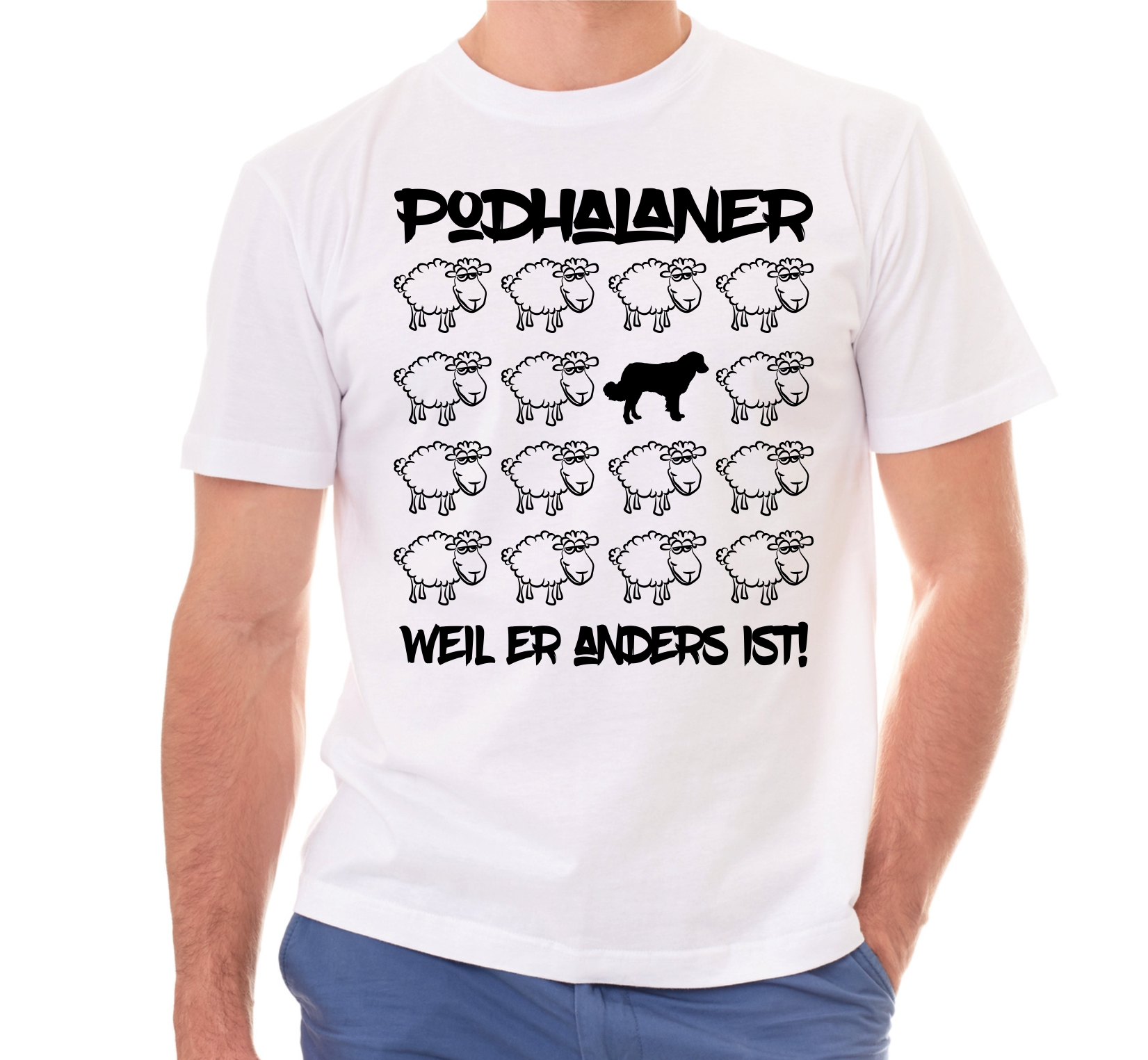PODHALANER UNISEX T-SHIRT BLACK SHEEP by SIVIWONDER