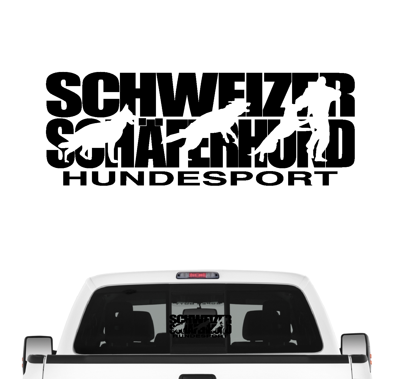 Schweizer Schäferhund Hundesport Auto Aufkleber Hund Folie Suisse Schutzhund
