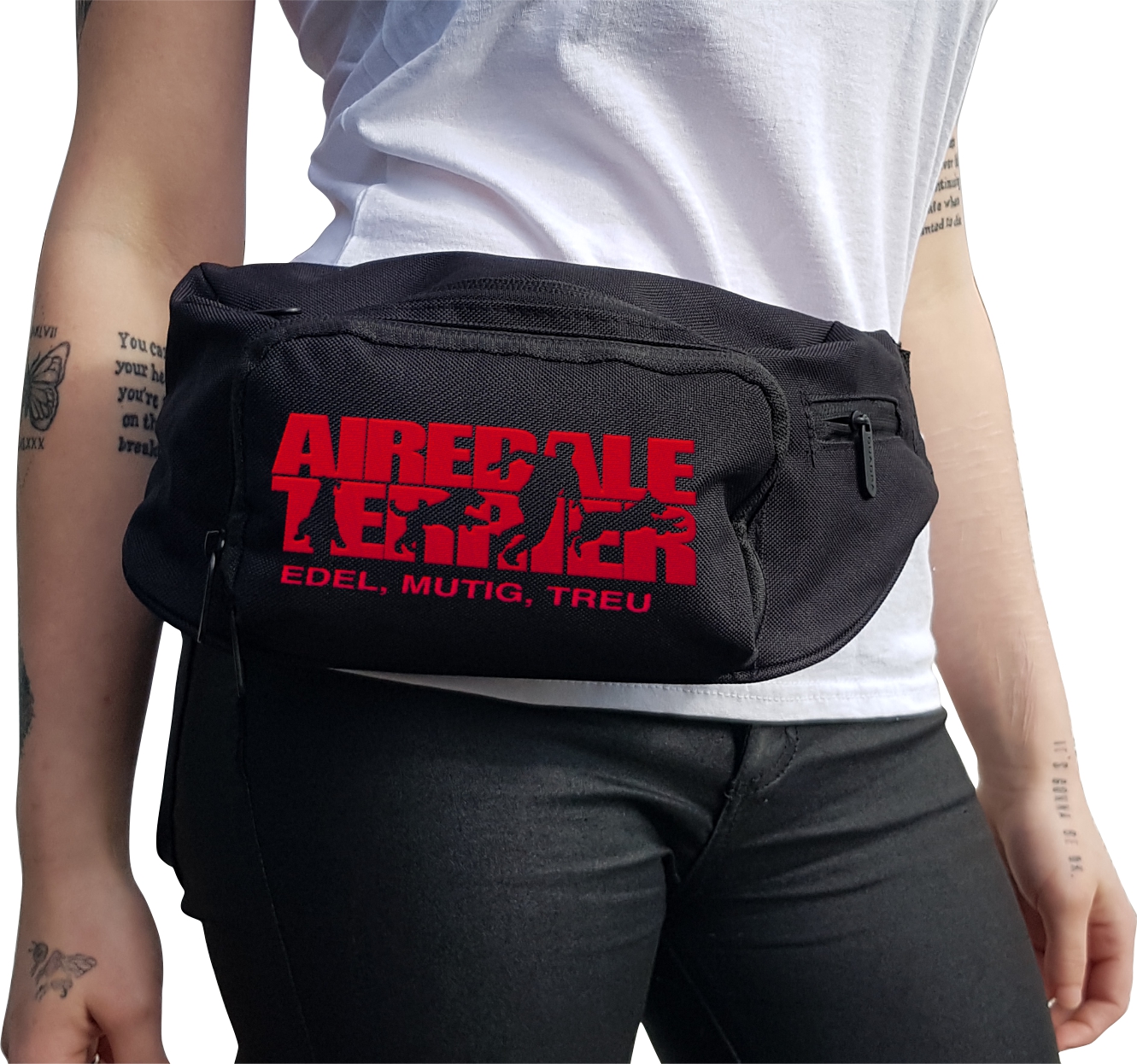Airedale Terrier Hundesport Gürteltasche Bauchtasche Hund Stickerei