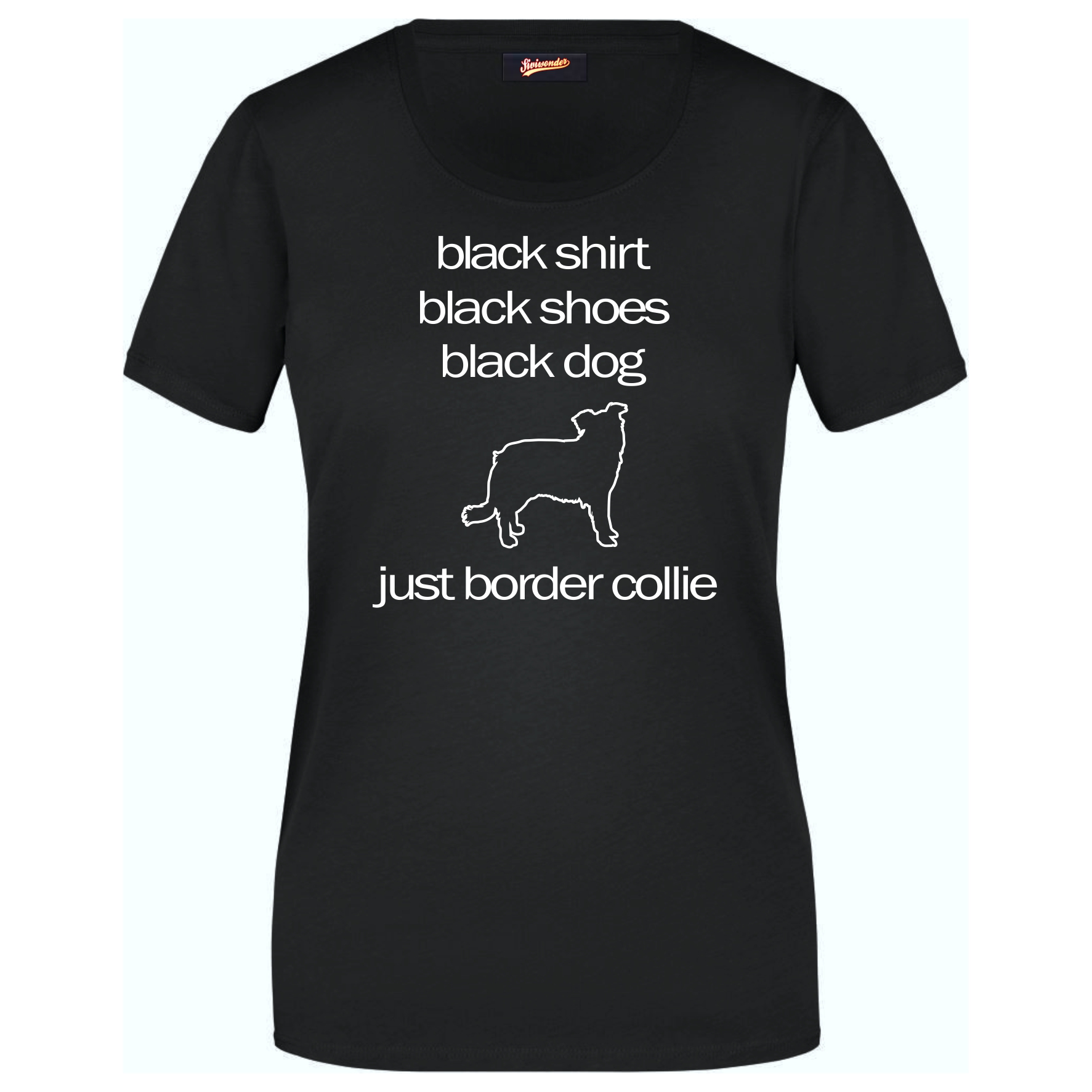 Border Collie Black Dog Unisex T-Shirt Hundemotiv Sheepdog Scotch Sheep Dog