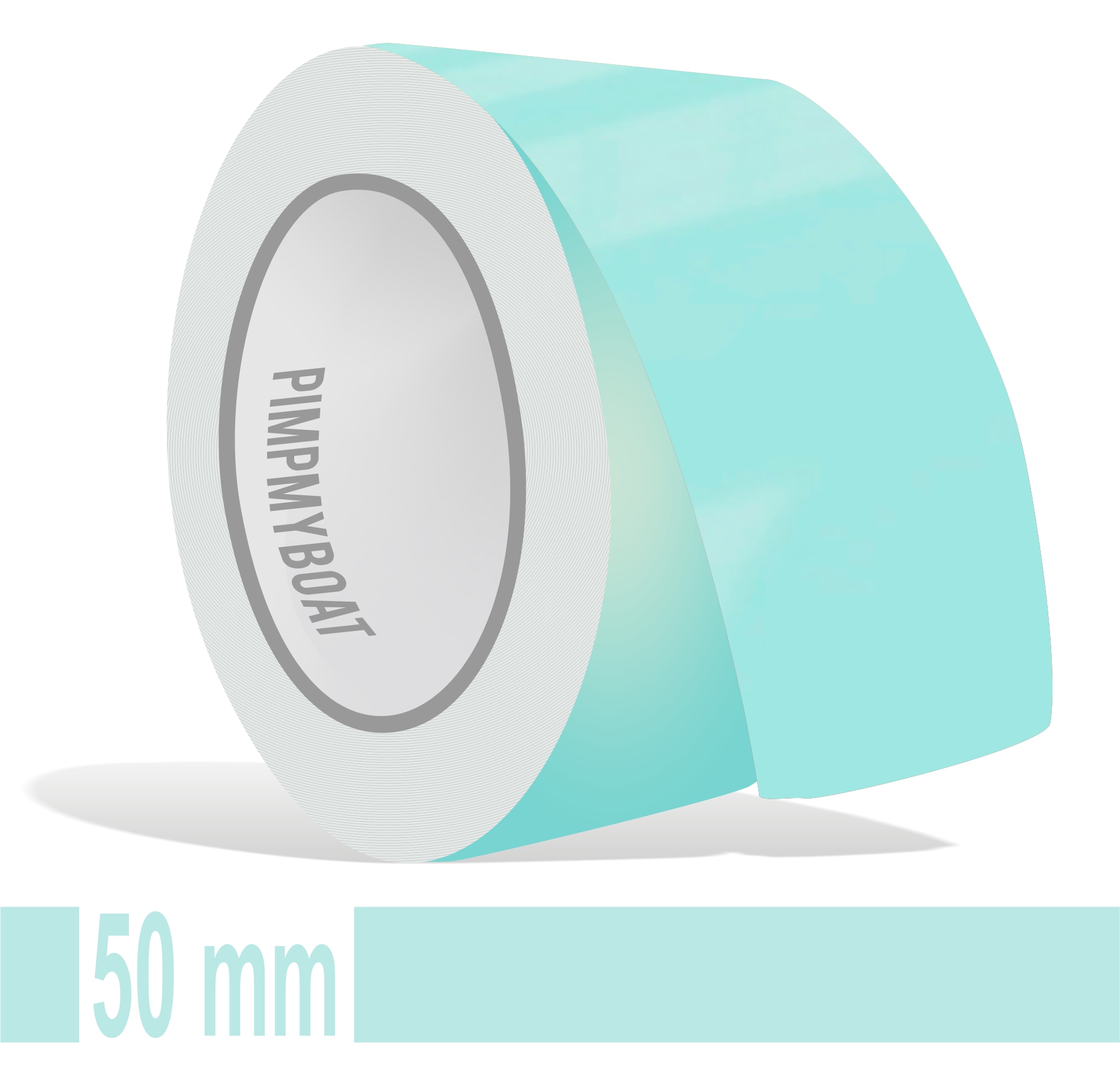 Zierstreifen blau 50mm pastelltürkis lichtgrün hellblau in in 10 m Länge für Auto Boot Klebeband Dekorstreifen Tuningstreifen Autofolie Siviwonder