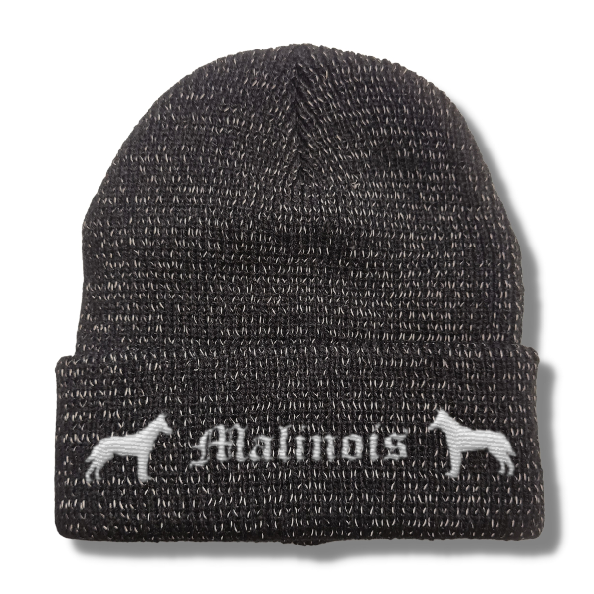 Bad Malinois reflektierende Mütze Stickerei Hund Winter Strickmütze reflex Beanie warm