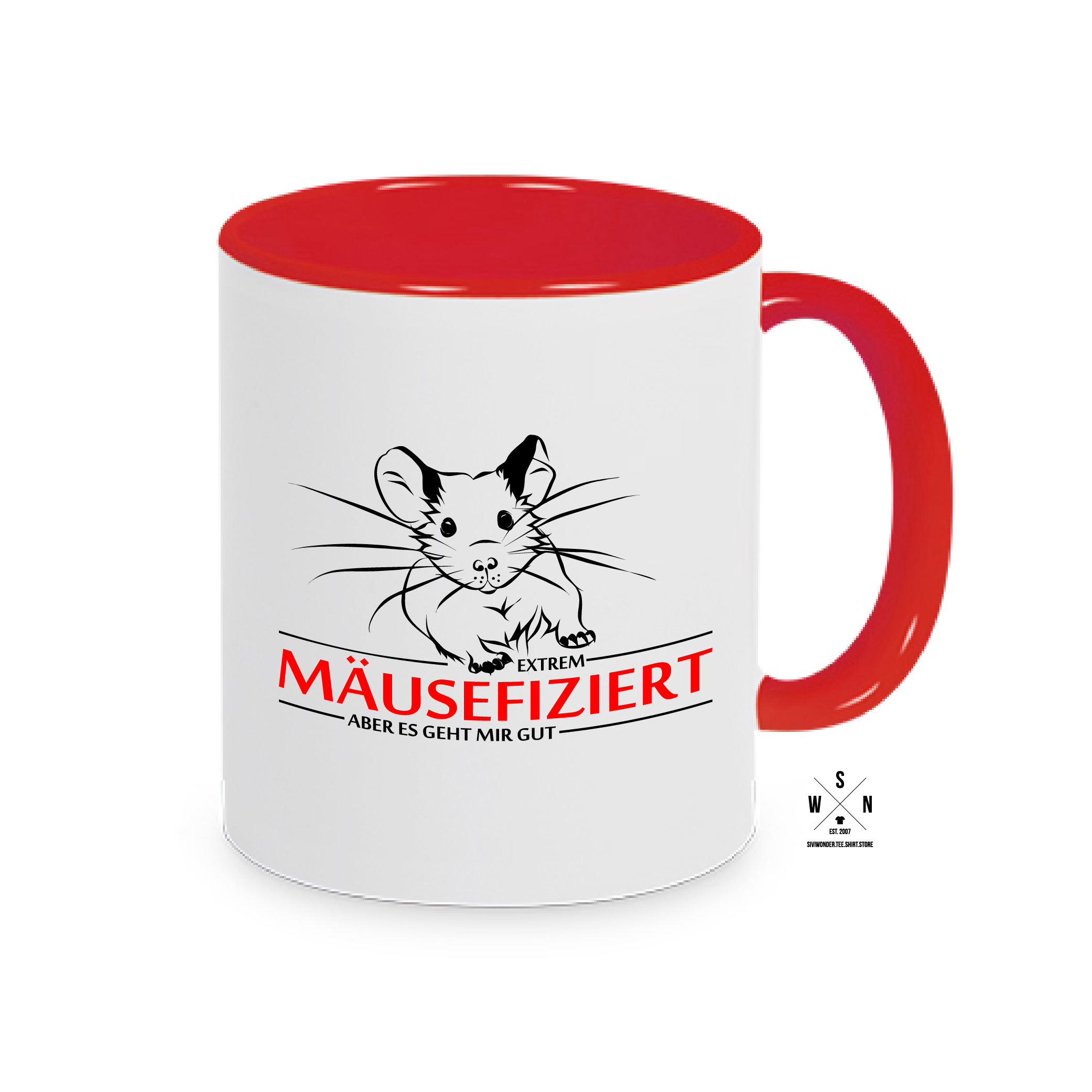 Tasse Kaffebecher INFIZIERT MAUS MÄUSEFIZIERT