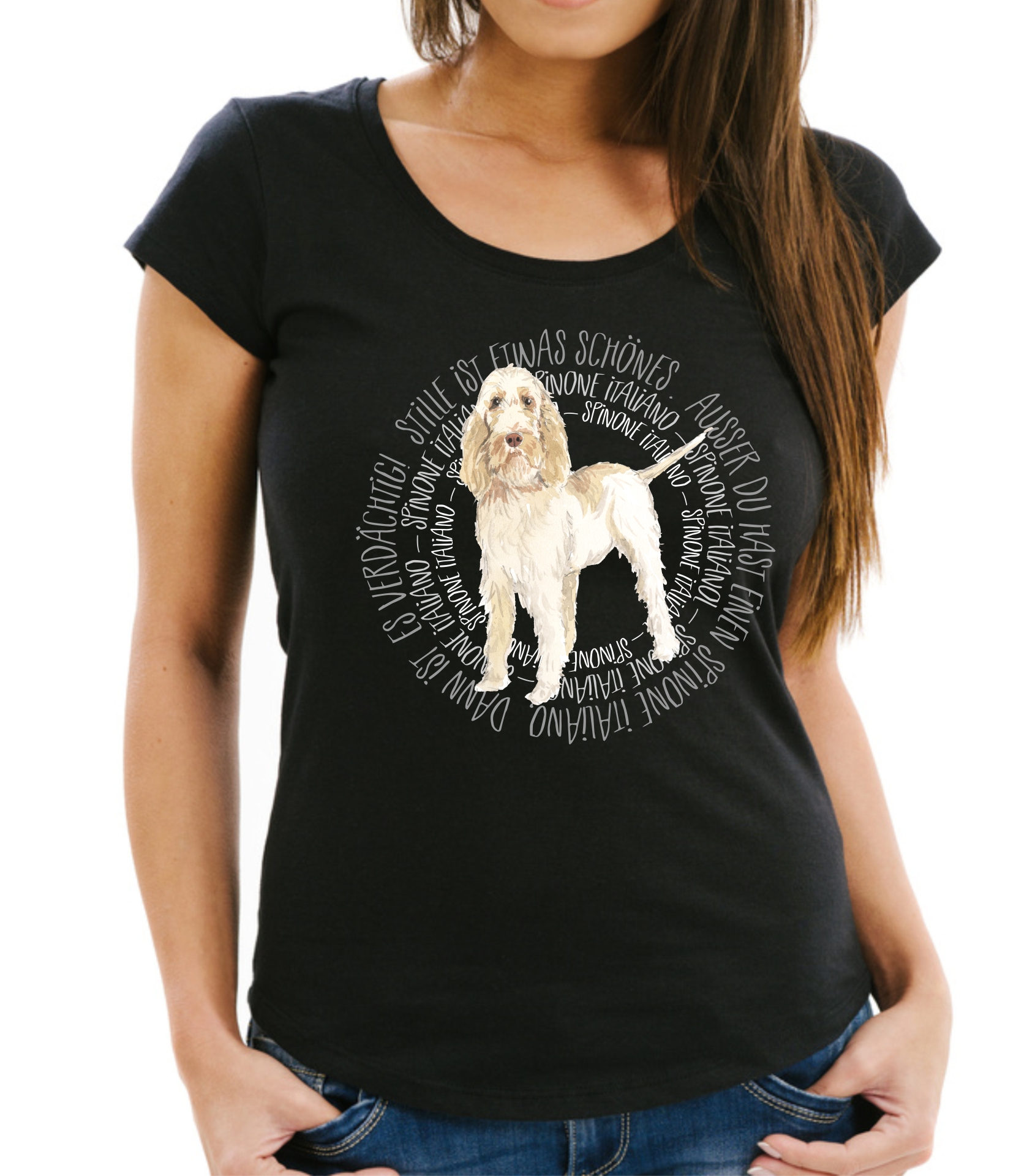 SPINONE ITALIANO DAMEN T-SHIRT CIRCLE Watercolor by SIVIWONDER