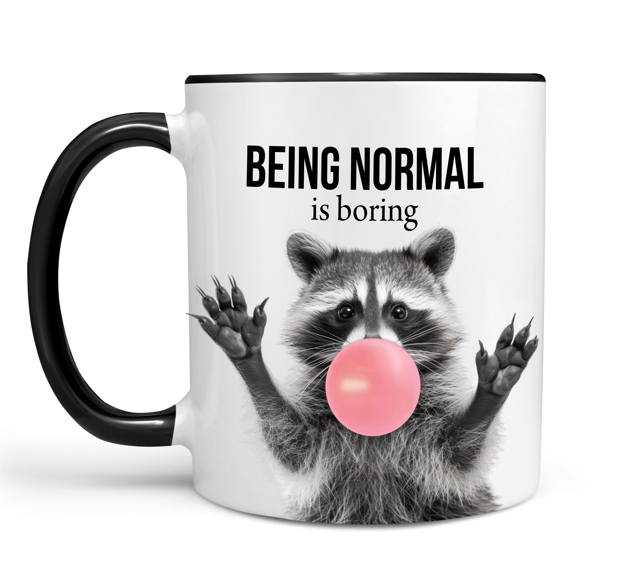 Waschbär lustiges Bild Bubble normal  Büro Freund Tasse Kaffee lustig Kaffeebecher Mug Design Design by Siviwonder