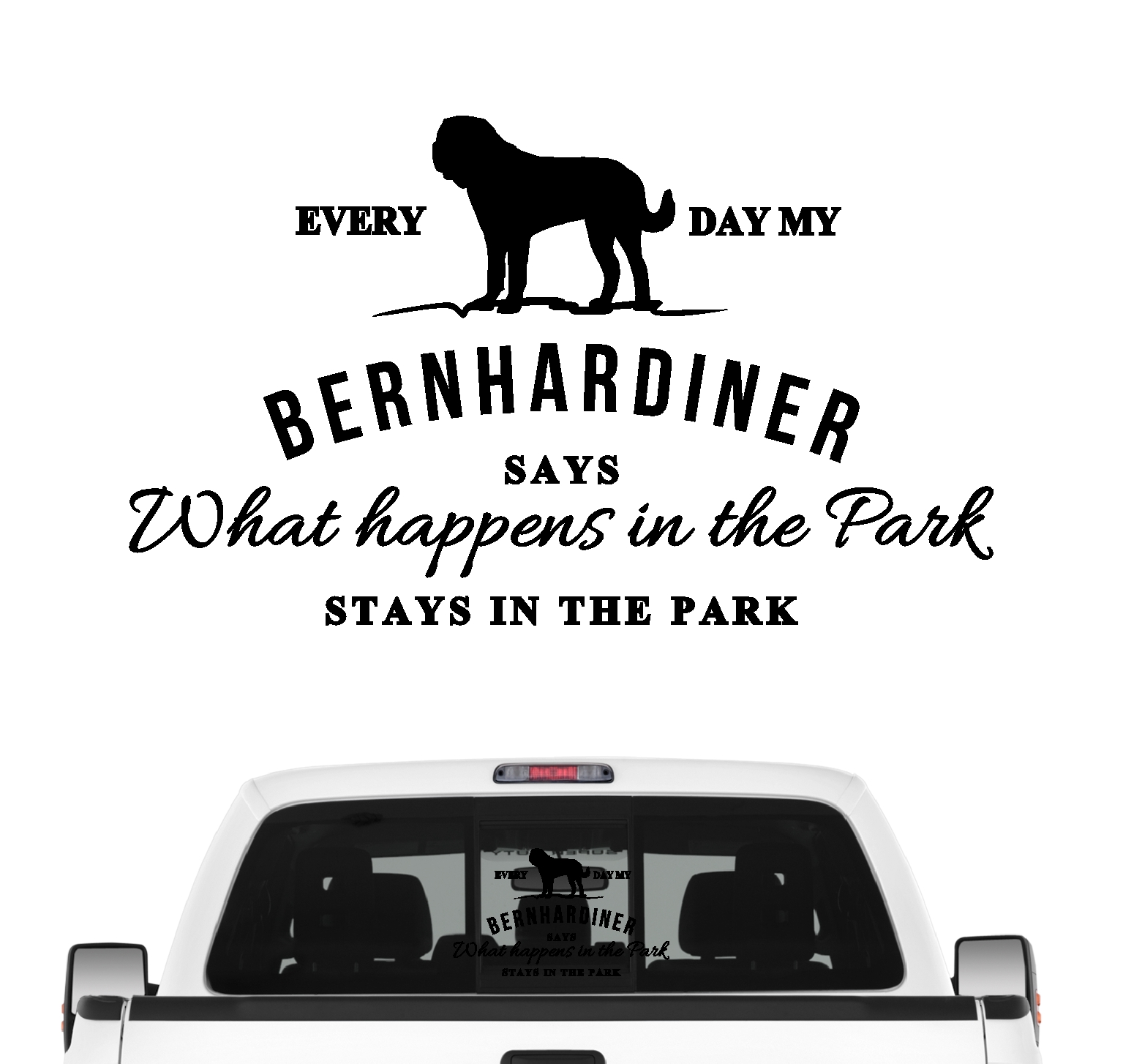 Bernhardiner Vintage Hundeaufkleber Hundemotiv Folie