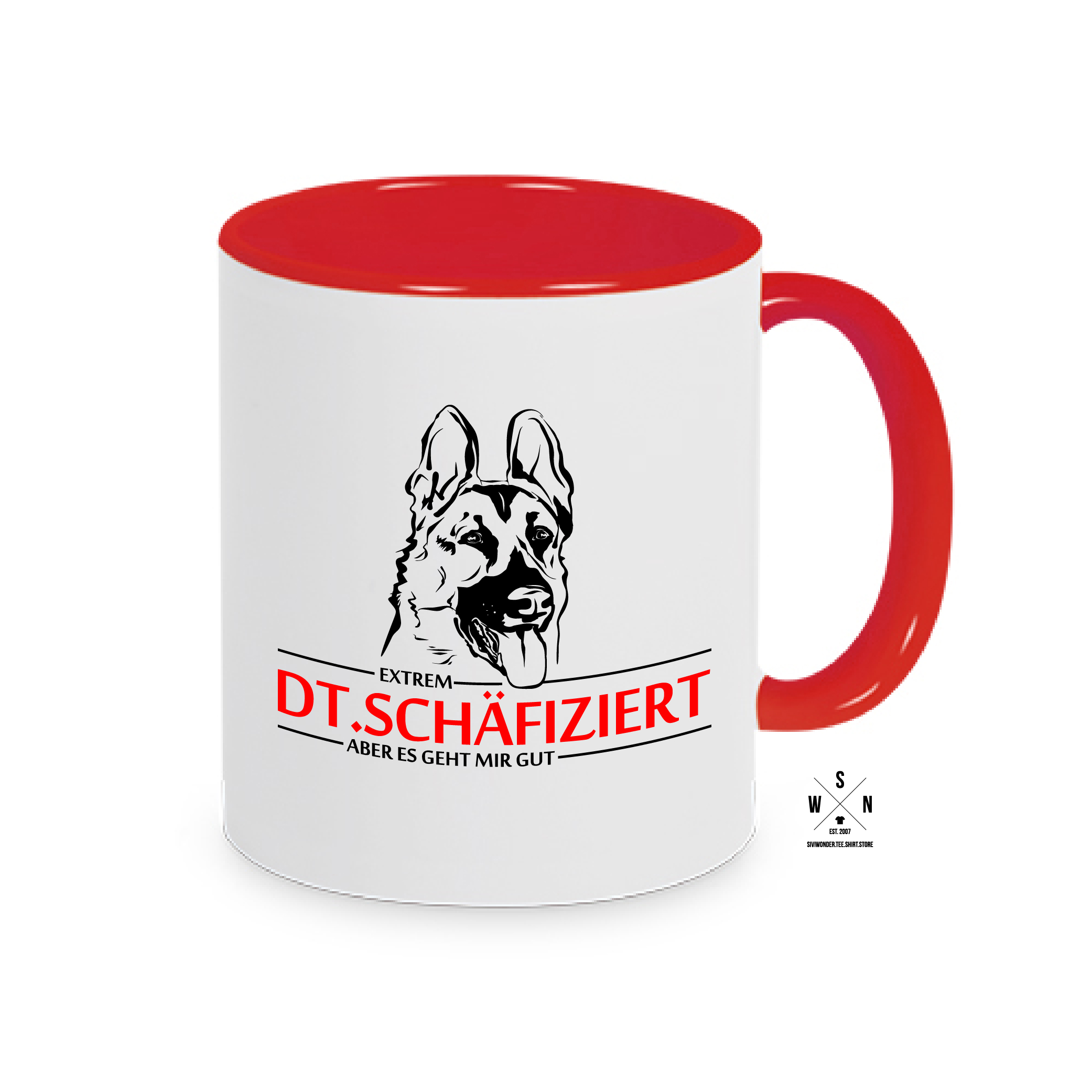 Tasse Kaffebecher INFIZIERT DT. SCHÄFERHUND DT.SCHÄFIZIERT