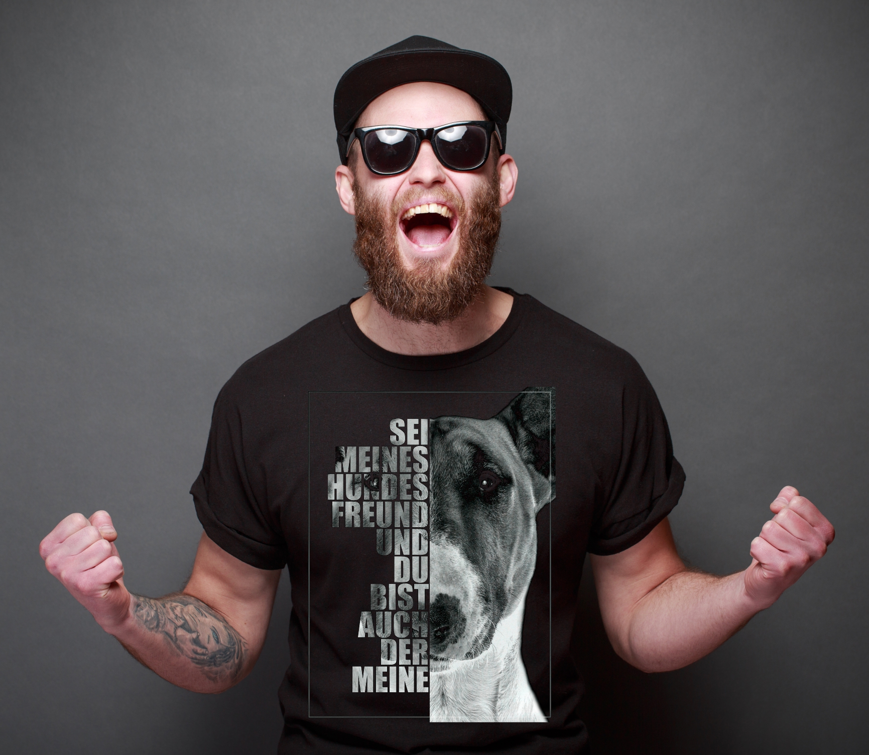 Bullterrier Unisex T-Shirt Face Hundemotiv Bully Bull Terrier Gladiator