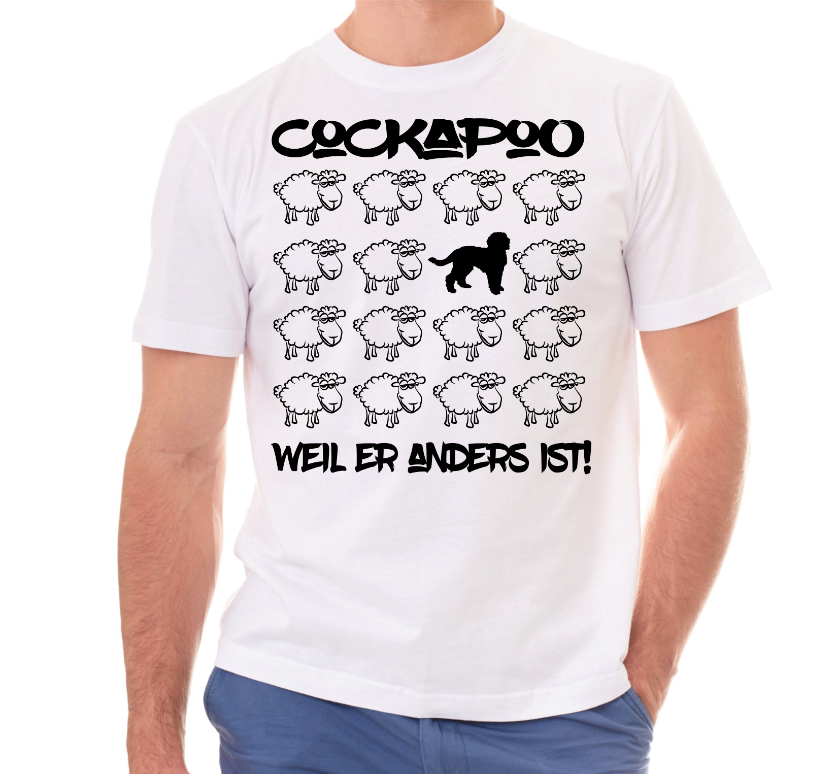 COCKAPOO UNISEX T-SHIRT BLACK SHEEP by SIVIWONDER