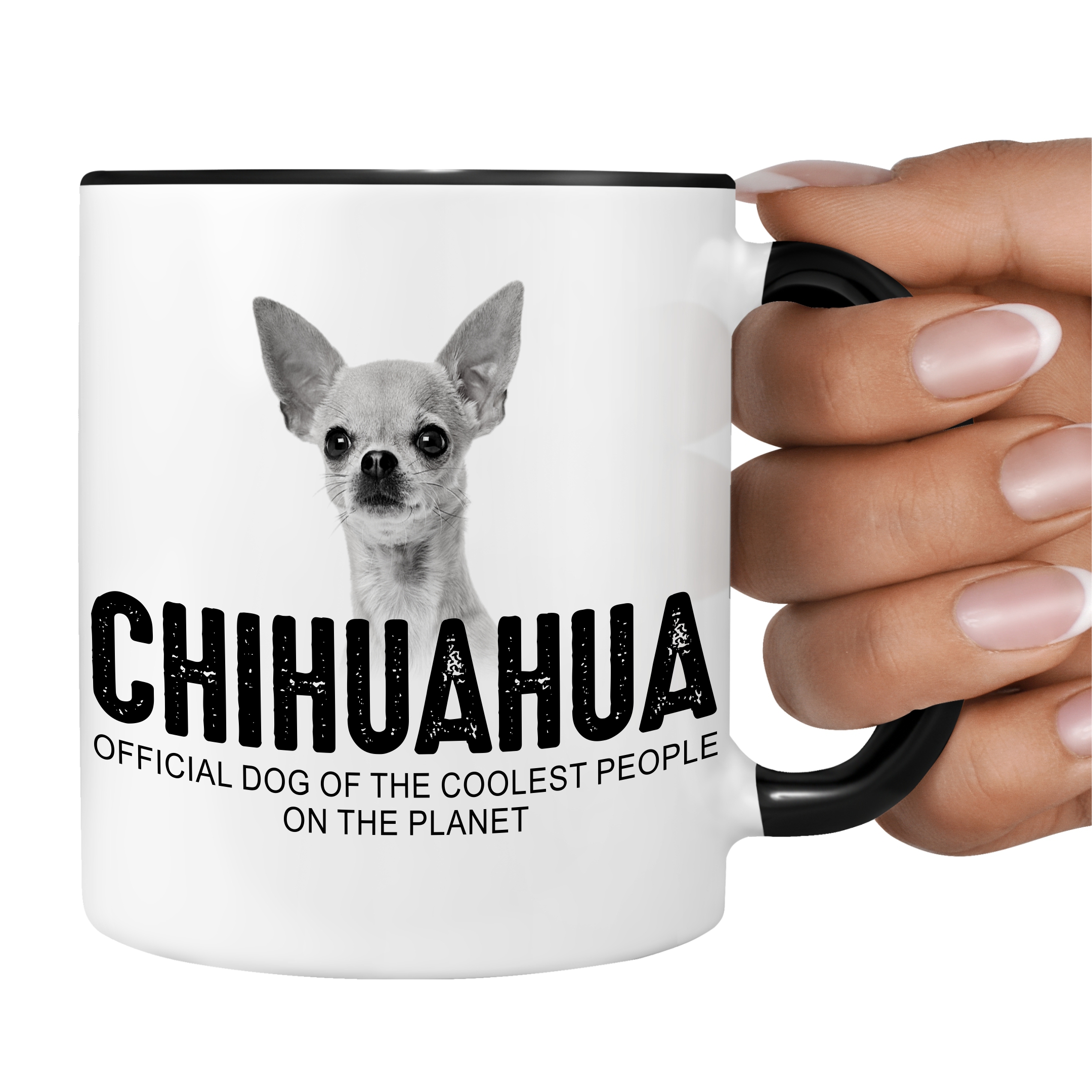 Chihuahua Chi Chis Kurzhaar Motiv  Chiwawa dog  Schiwawa  Dog cool Leute lustig Dog Tasse Kaffeetasse Kaffeebecher happy Design by Siviwonder