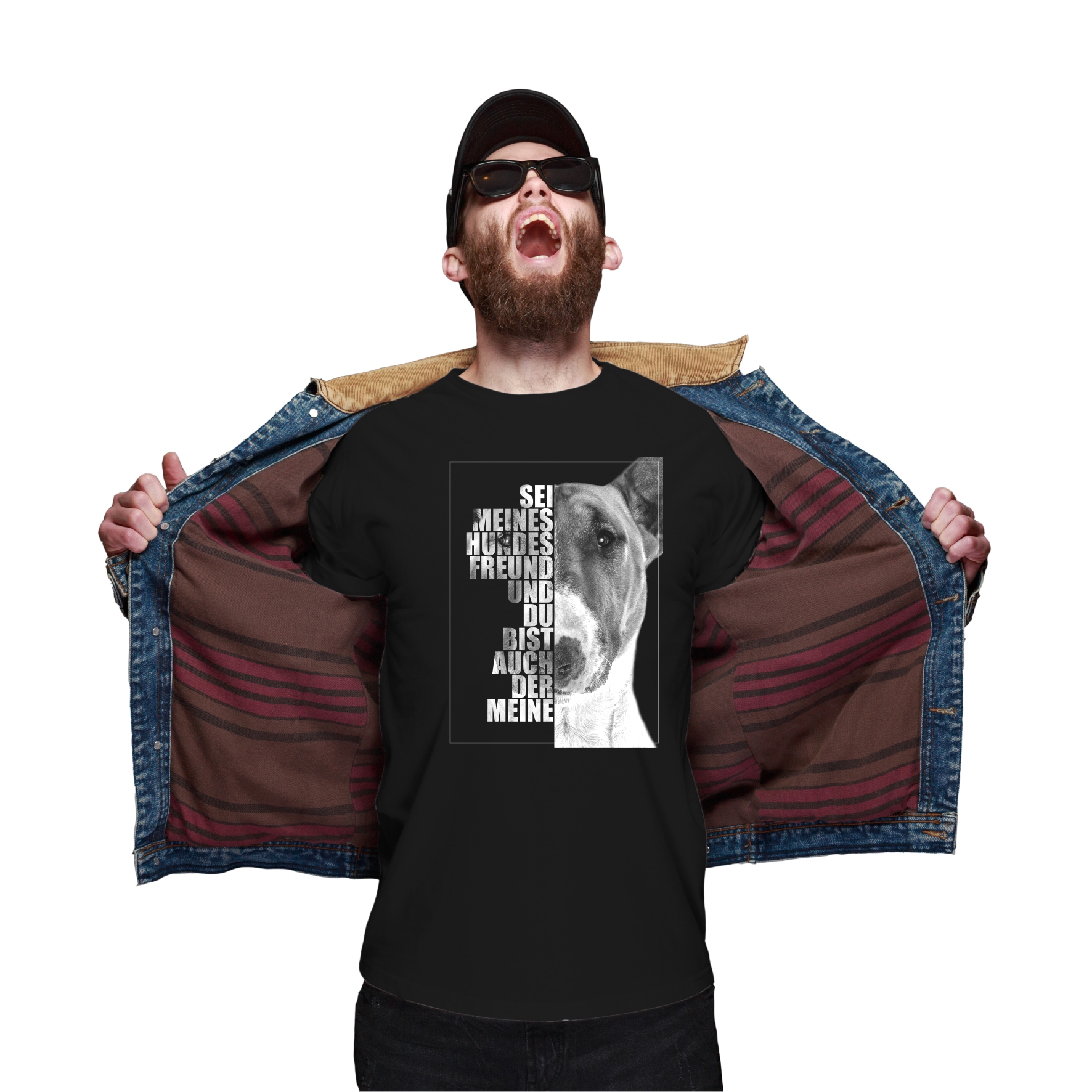 Bullterrier Unisex T-Shirt Face Hundemotiv Bully Bull Terrier Gladiator