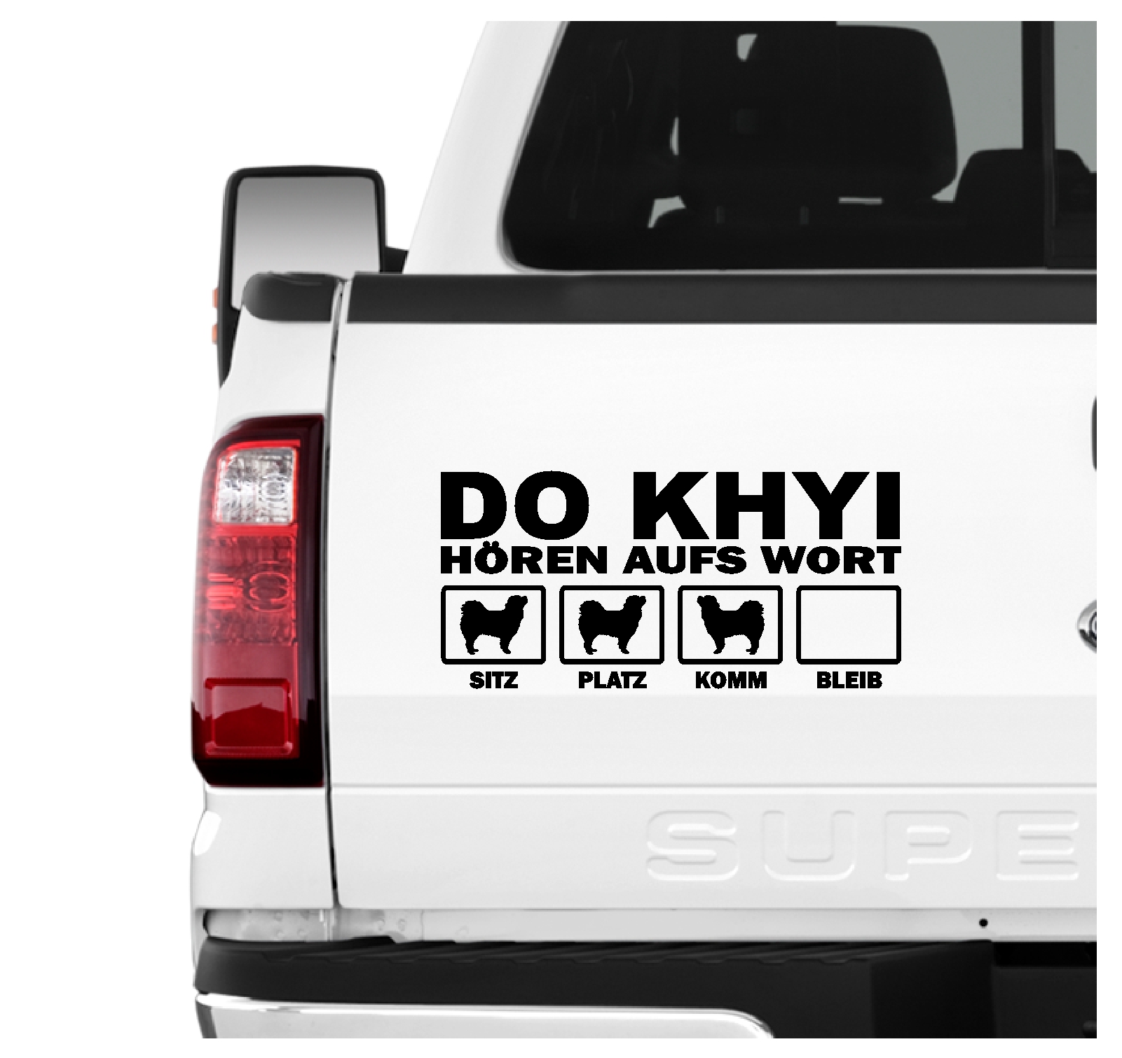 Do Khyi Tibet Dogge Tibetmastiff Mastiff Hört aufs Wort Hunde Aufkleber Sticker Autoaufkleber
