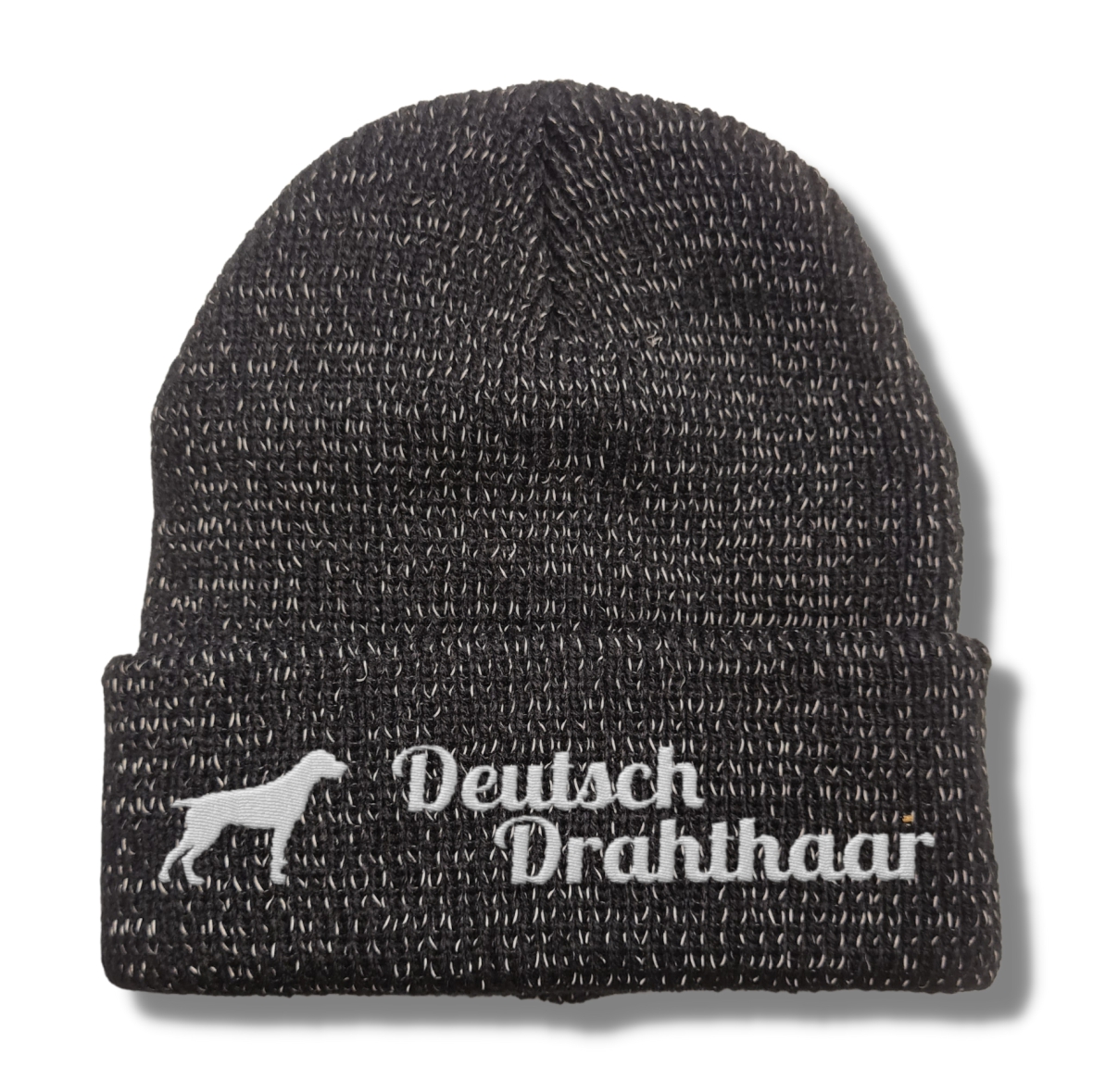 Deutsch Drahthaar reflektierende Mütze Stickerei Hund Winter Strickmütze reflex Beanie warm