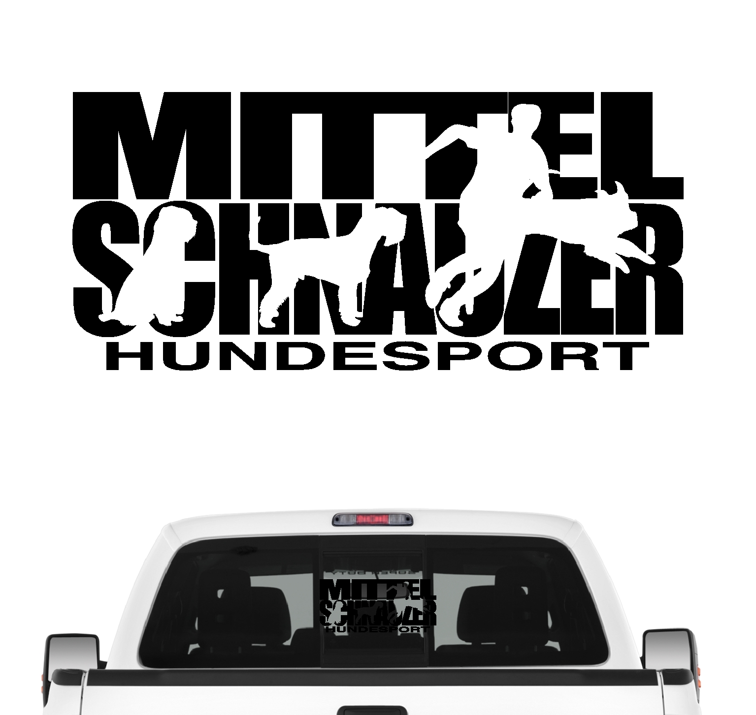 Mittelschnauzer Hundesport Auto Aufkleber Hund Folie Schnauzer Standard