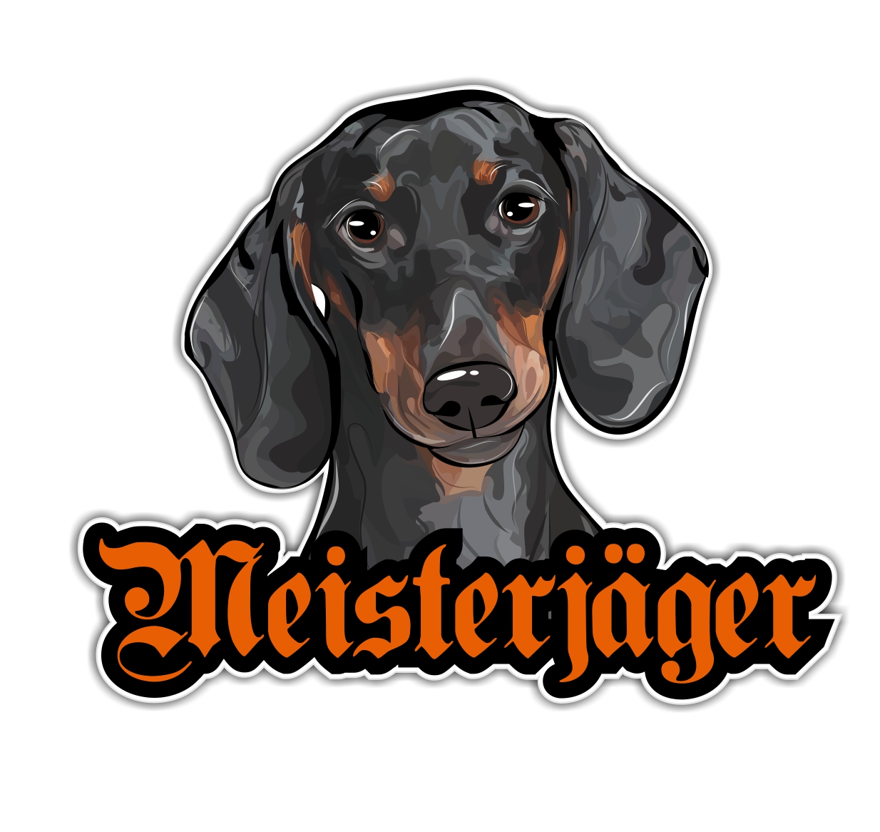 Aufkleber Sticker DACKEL MEISTERJÄGER