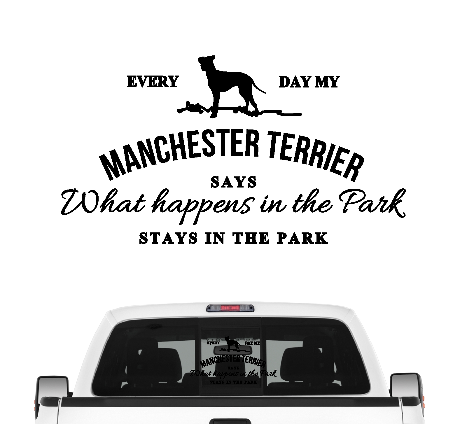 Manchester Terrier Vintage Hundeaufkleber Hundemotiv Auto Folie britisch
