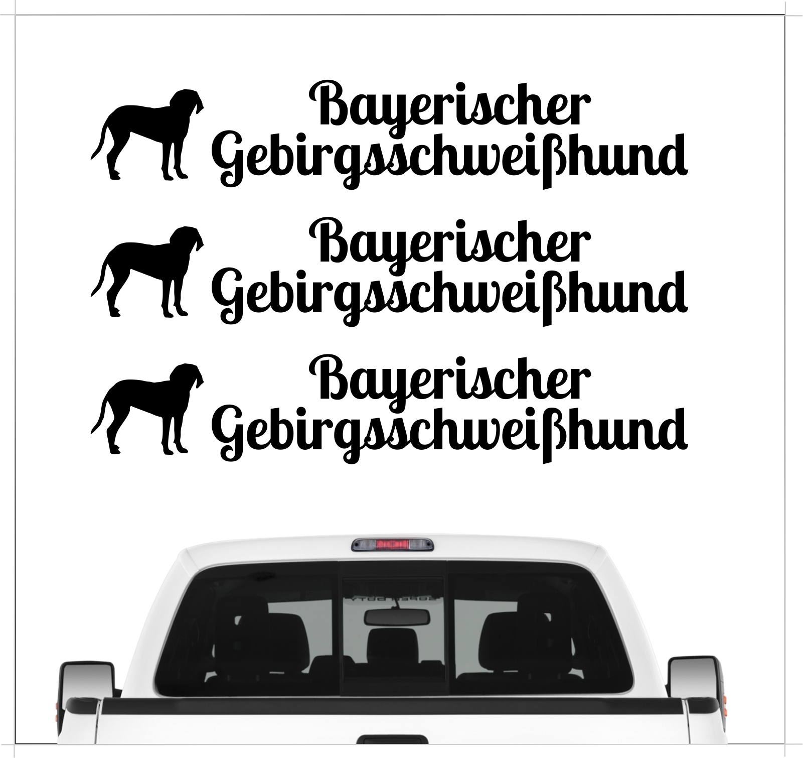 Bayerischer Gebirgsschweißhund BGS Schweißhund Bayern Dog 3er Set  AUTOAUFKLEBER Aufkleber Hunde Hundemotiv by SIVIWONDER