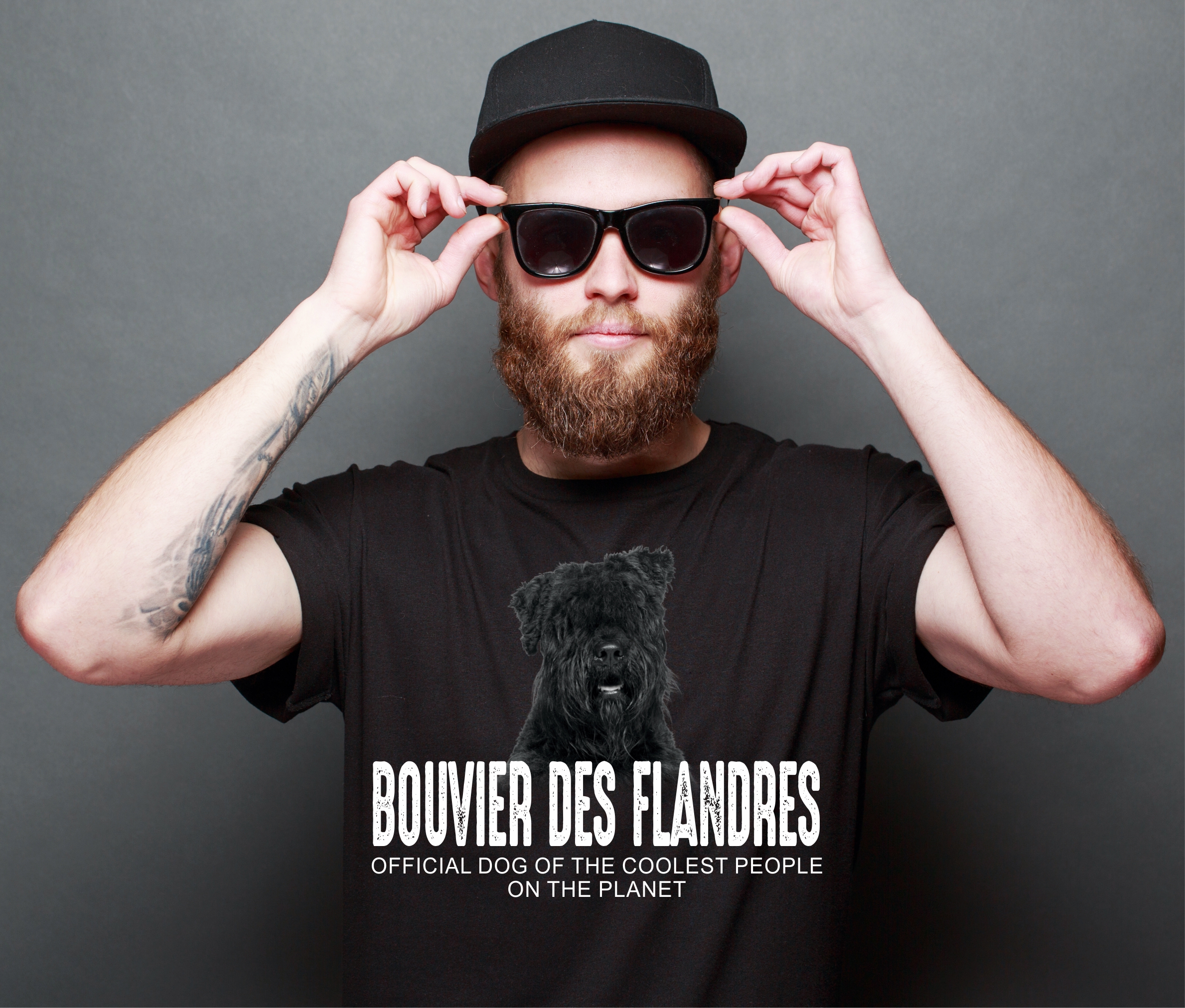 Bouvier des Flandres der Flandrische Treibhund Flanders Dog cool Leute lustig Shirt T-Shirt Hundemotiv Siviwonder