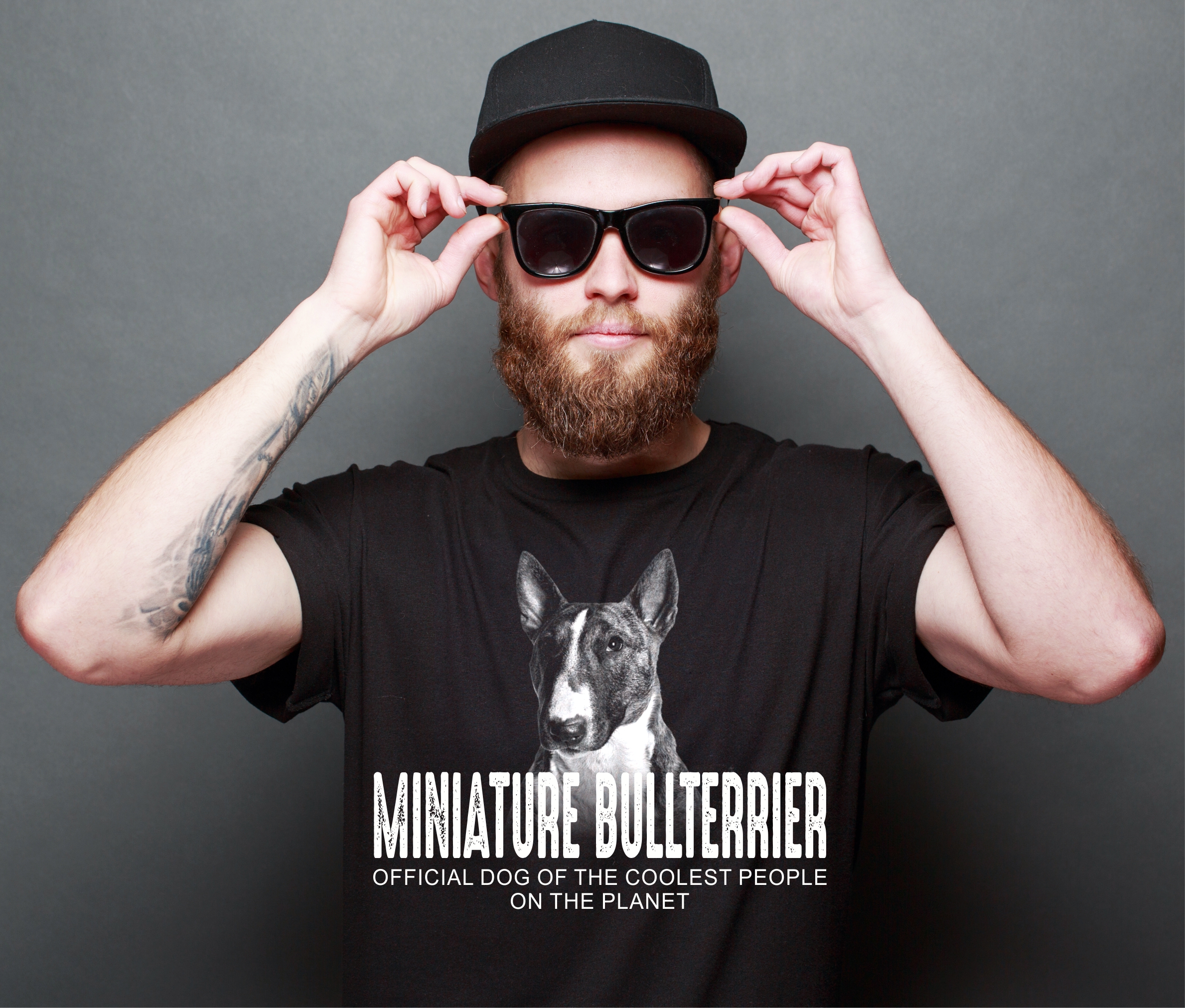 Miniature Bullterrier Mini Bully Unisex Shirt Official Dog cool Leute lustig Hundemotiv T-Shirt