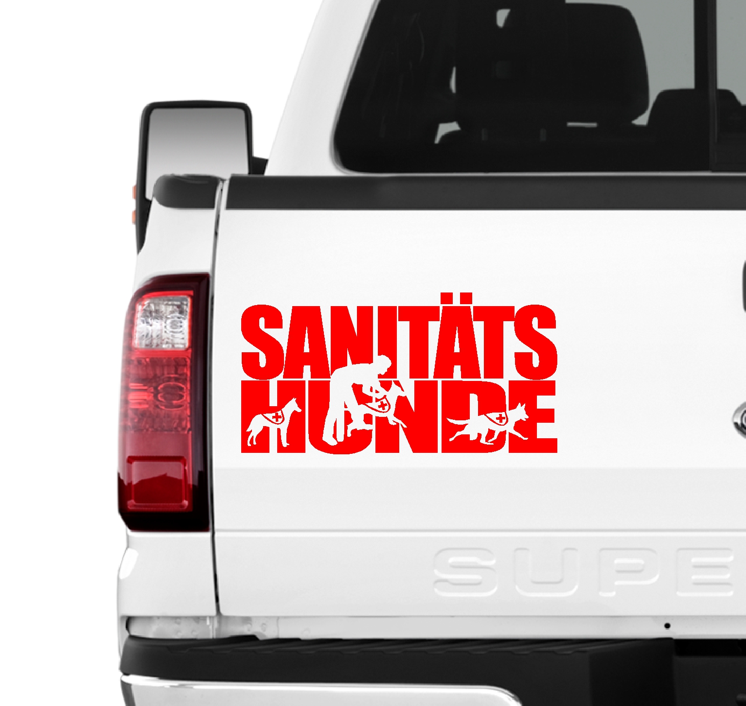 Sanitätshunde Hundesport Auto Aufkleber Hund Folie Rettung Suchhunde