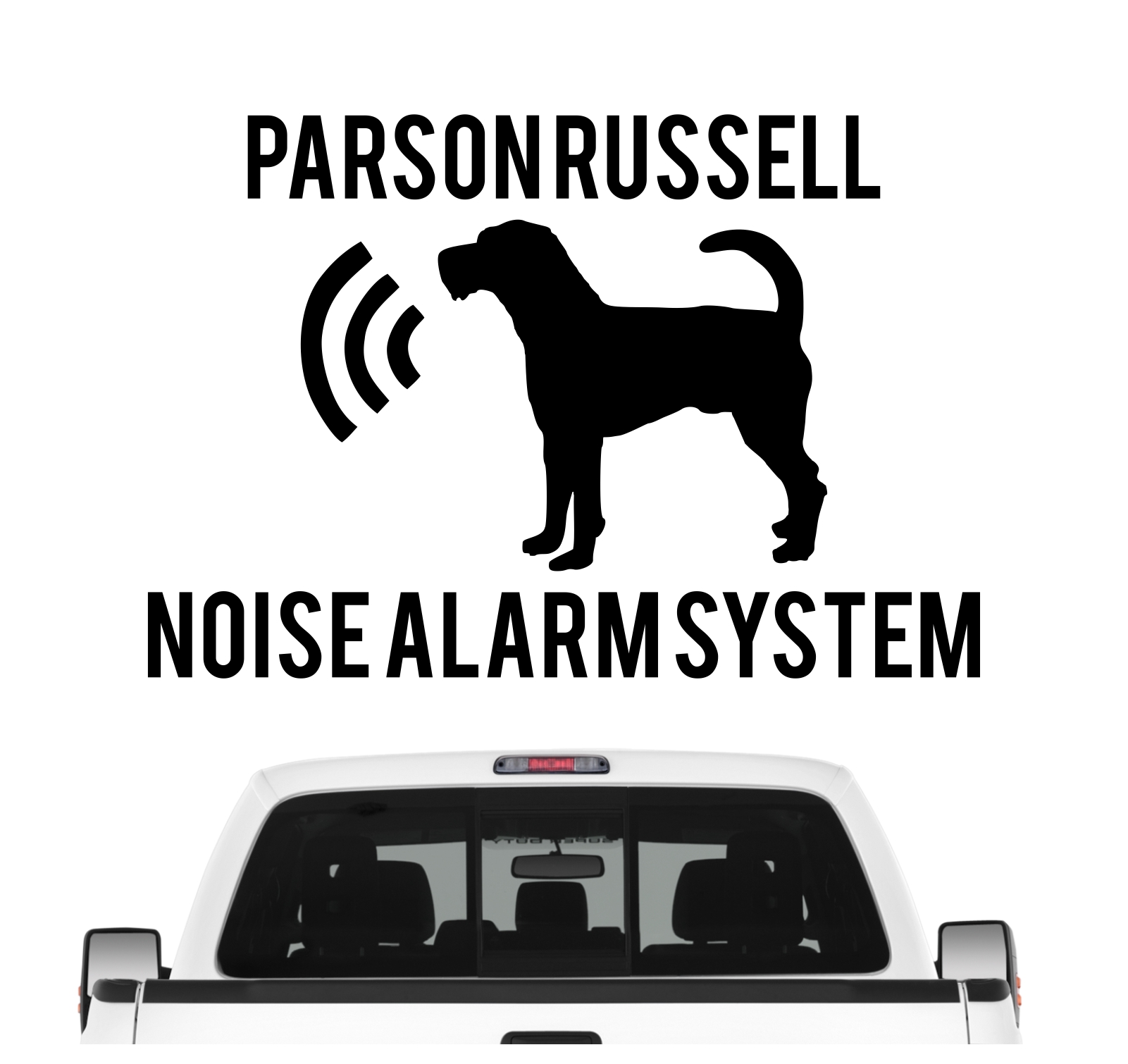 Parson Russell Noise Alarmsystem Auto Aufkleber Hund Folie Terrier PRT