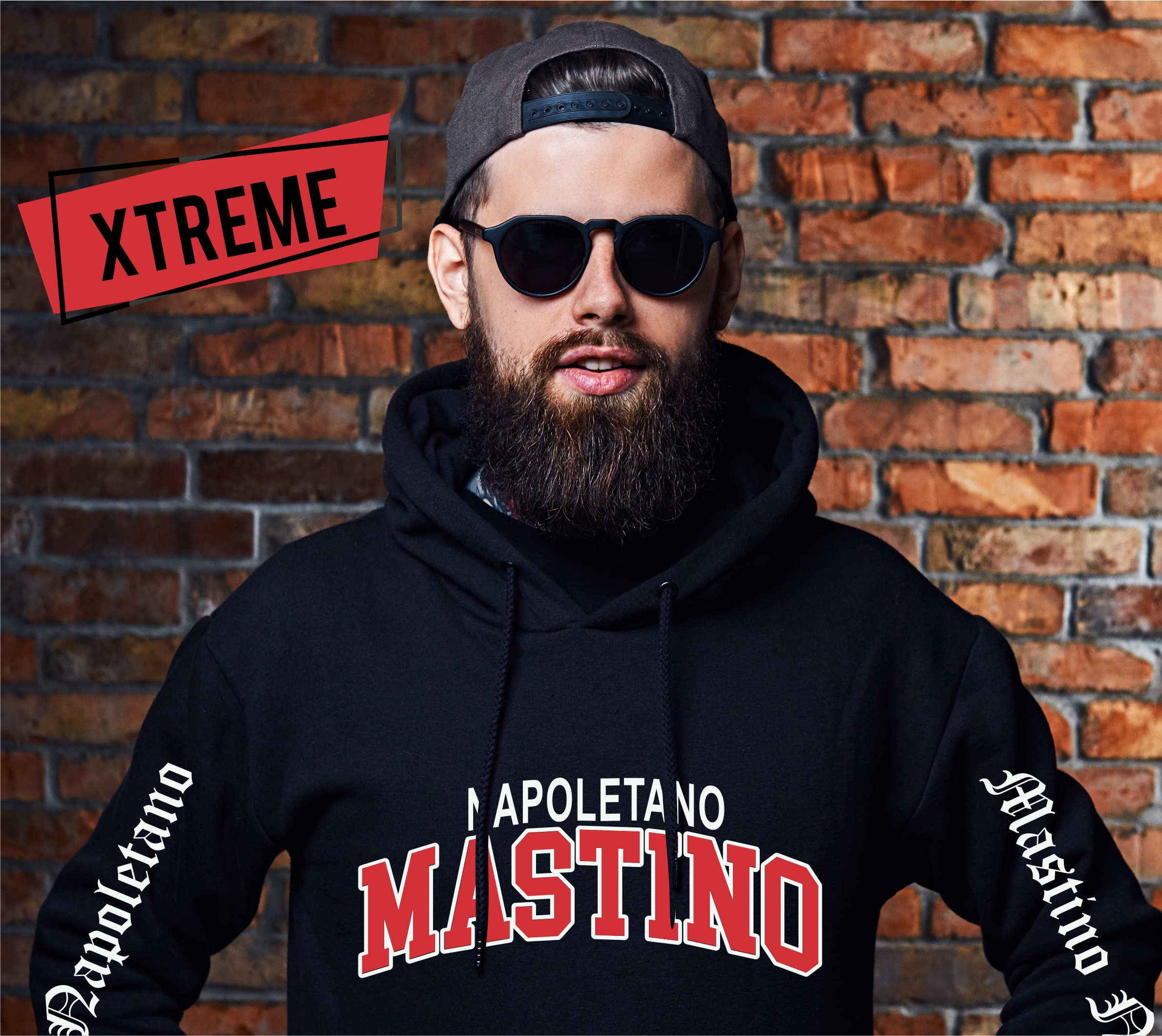Mastino Napoletano  Italian Bulldog Presa Mastiff Cane Dog Hoodie Unisex Sweatshirt Extreme Hundemotiv