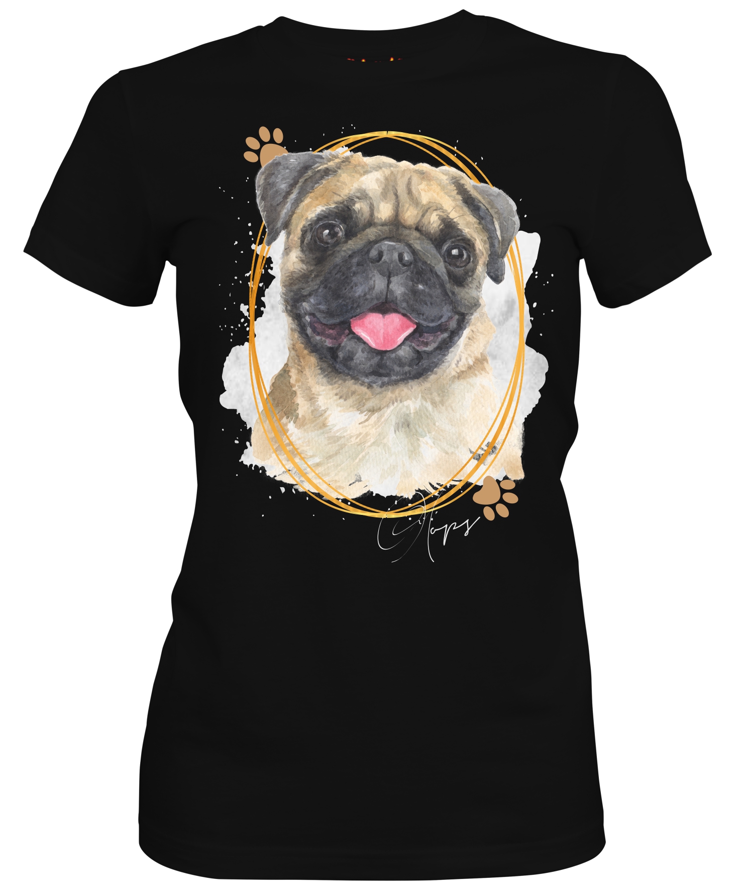 Damen Shirt MOPS Signature Dogs Motiv by SIVIWONDER