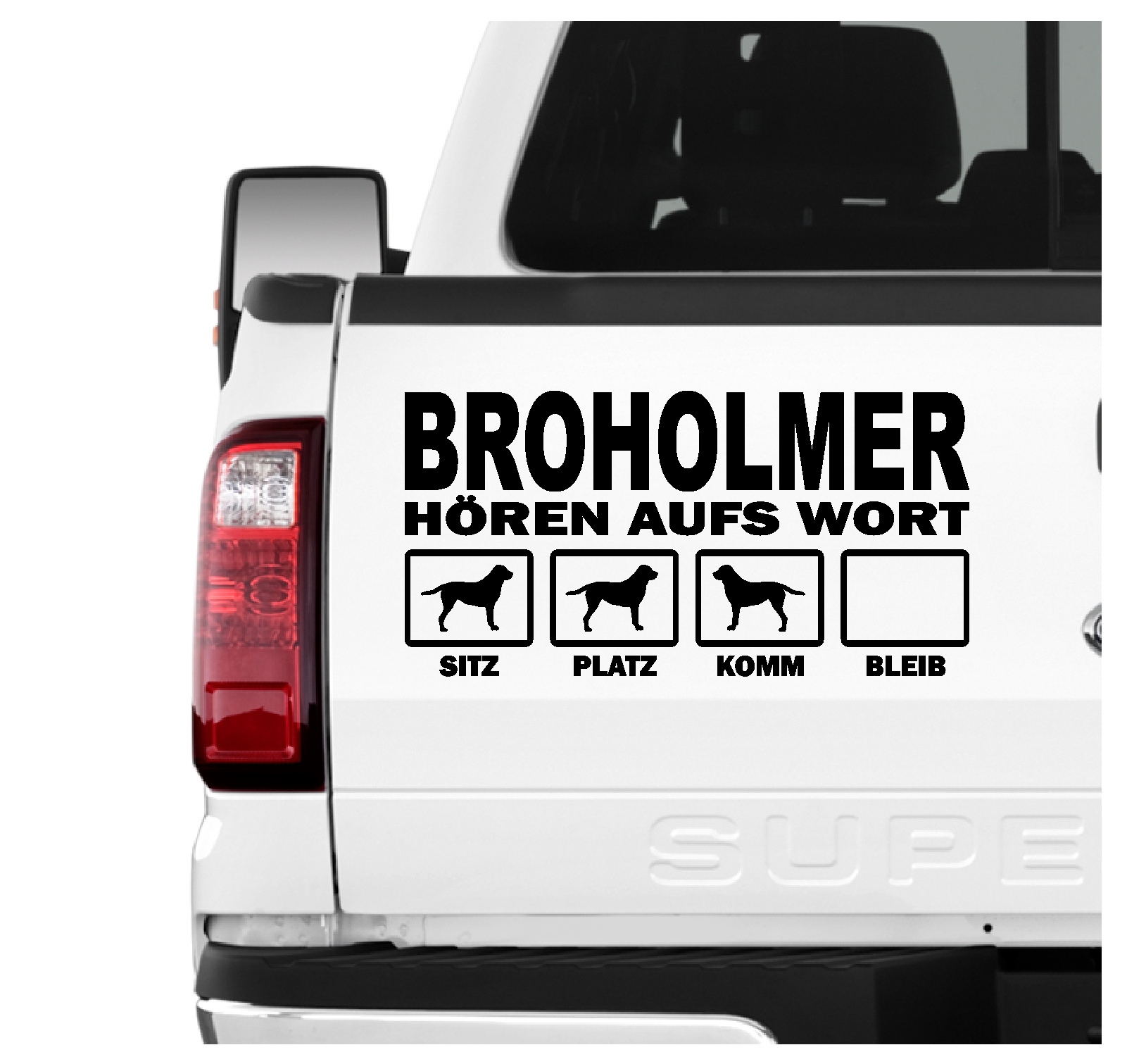 Broholmer Molosser Dogge Broholm Dog  Hört aufs Wort Hunde Aufkleber Sticker Autoaufkleber