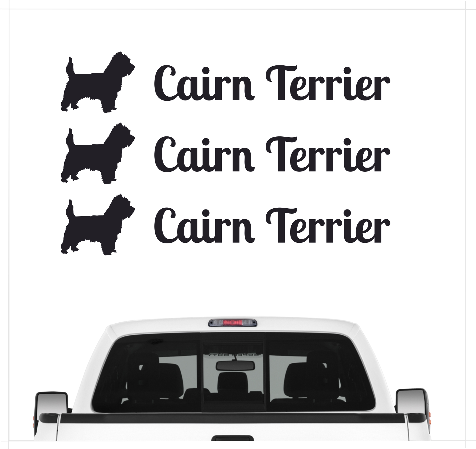 Cairn Terrier Kern Aufkleber 3er Set Hundeaufkleber Hundemotiv Hund Folie