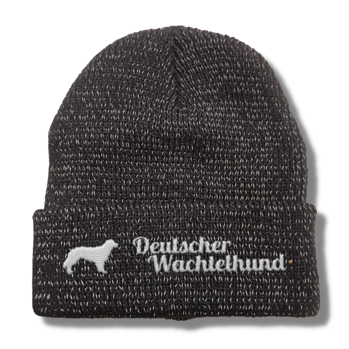 Deutscher Wachtelhund reflektierende Mütze Stickerei Hund Winter Strickmütze reflex Beanie warm