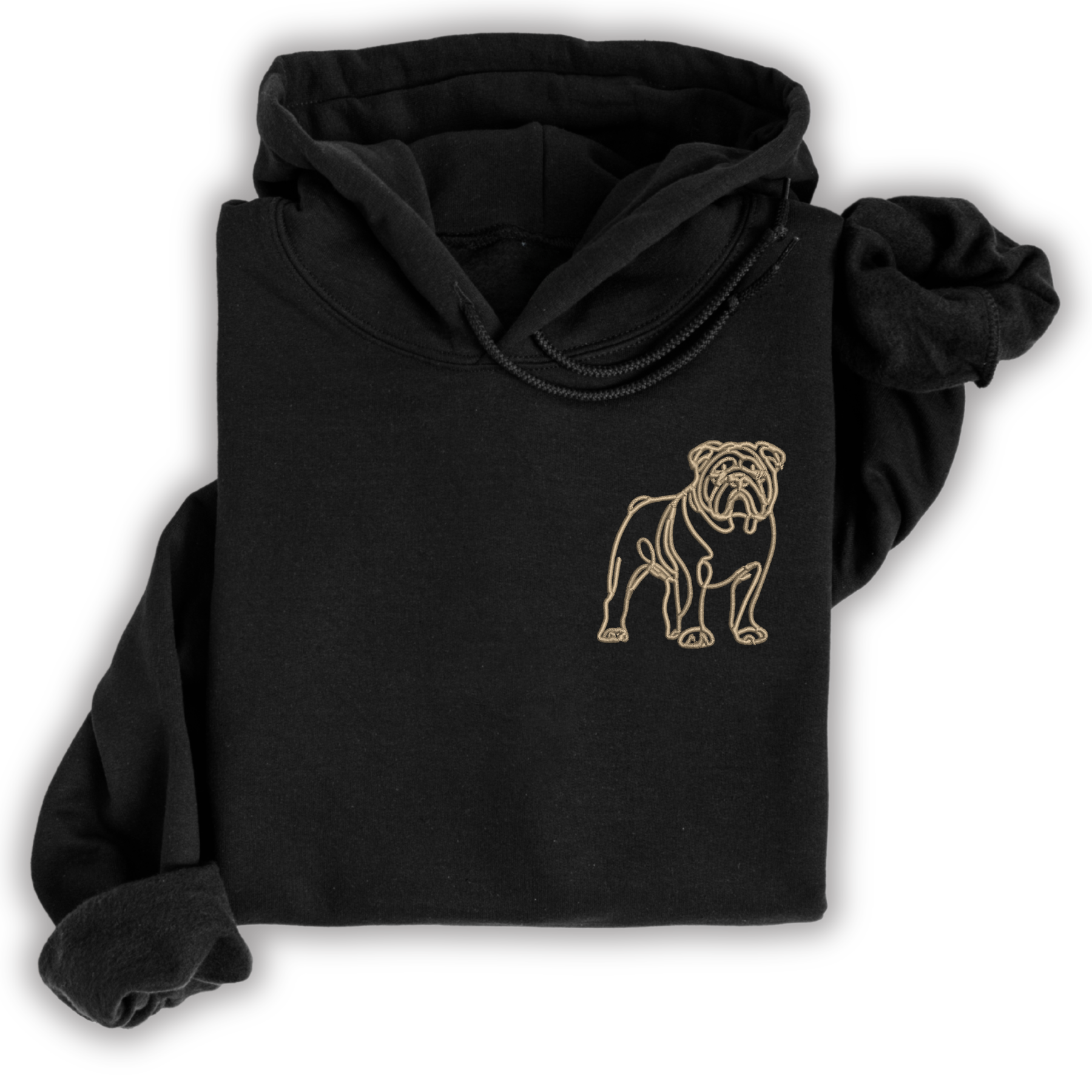 Hoodie Bulldog Bulldogge gestickt Hund wählbare Stickerei kuschelig Stickerei personalisiert Bully