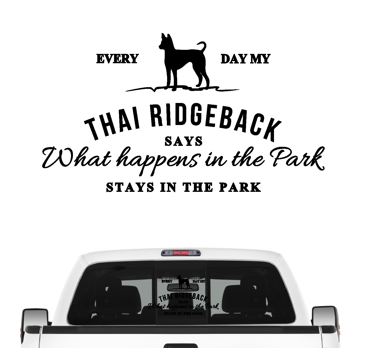 Thai Ridgeback Vintage Hundeaufkleber Hundemotiv Auto Folie Sichtjäger