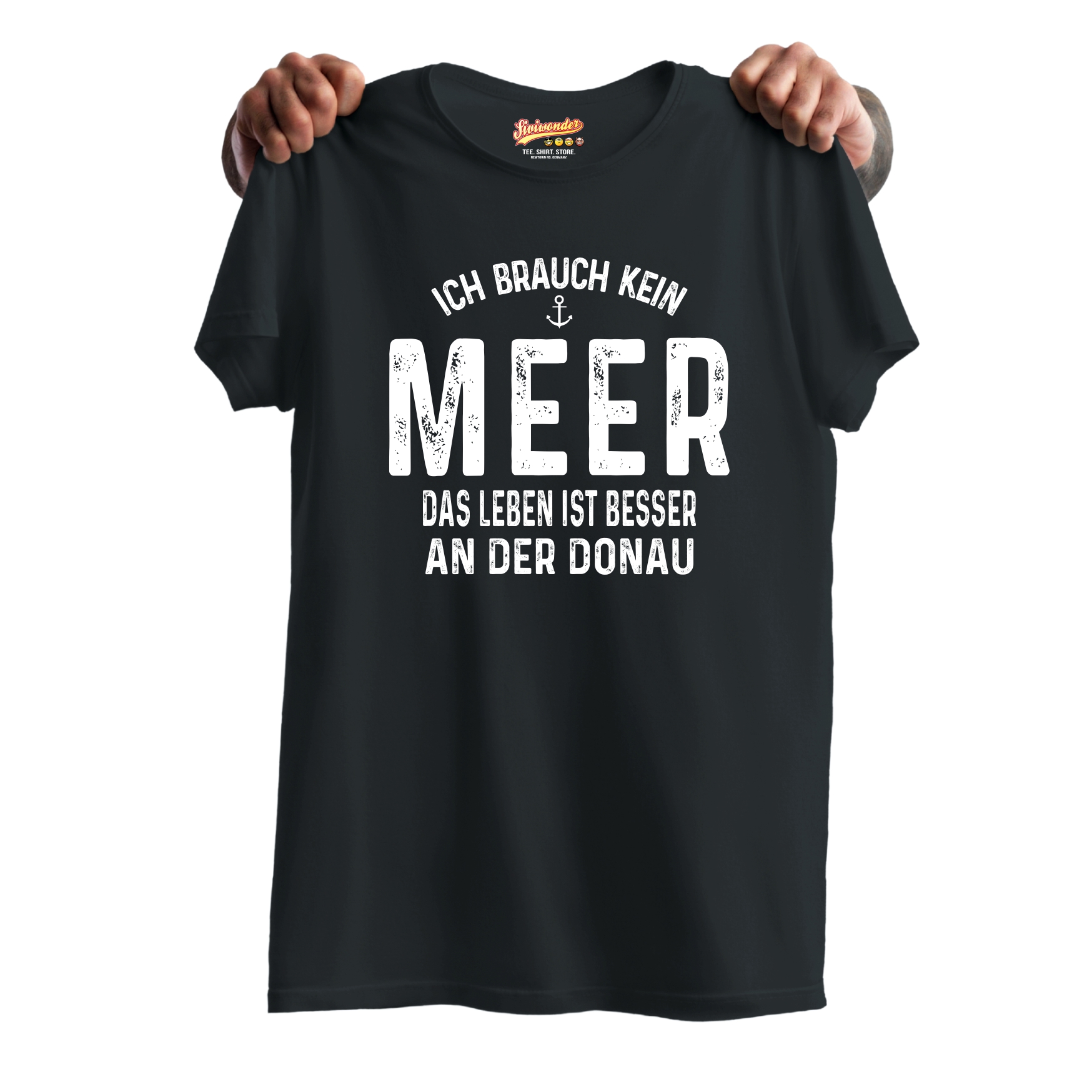 Donau Sportboot Boot Shirt Meer Unisex T-Shirt Motorboot Kapitän Wasser Bootsfahrer Wien