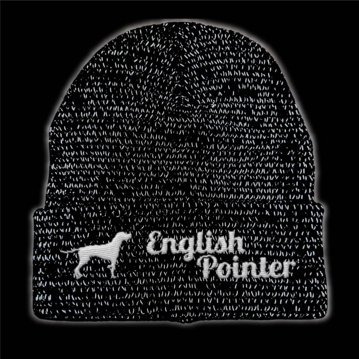 English Pointer reflektierende Mütze Stickerei Hund Winter Strickmütze reflex Beanie warm
