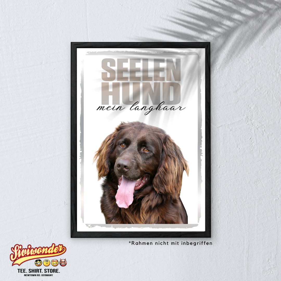Deutsch Langhaar Seelenhund Dog Schild Spruch Türschild Hundeschild Warnschild Soulmate