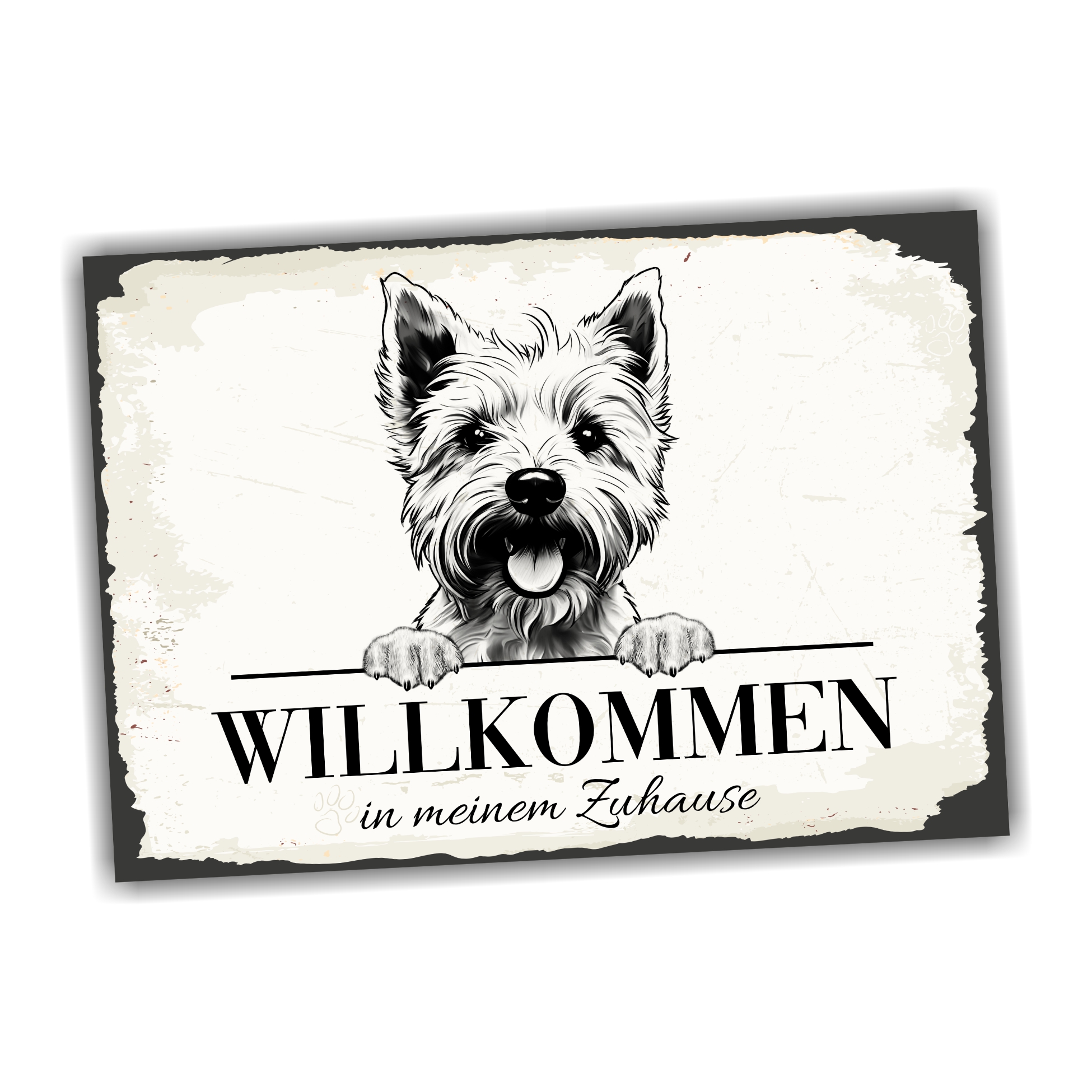 Hundeschild Willkommen Zuhause Westie  Schild