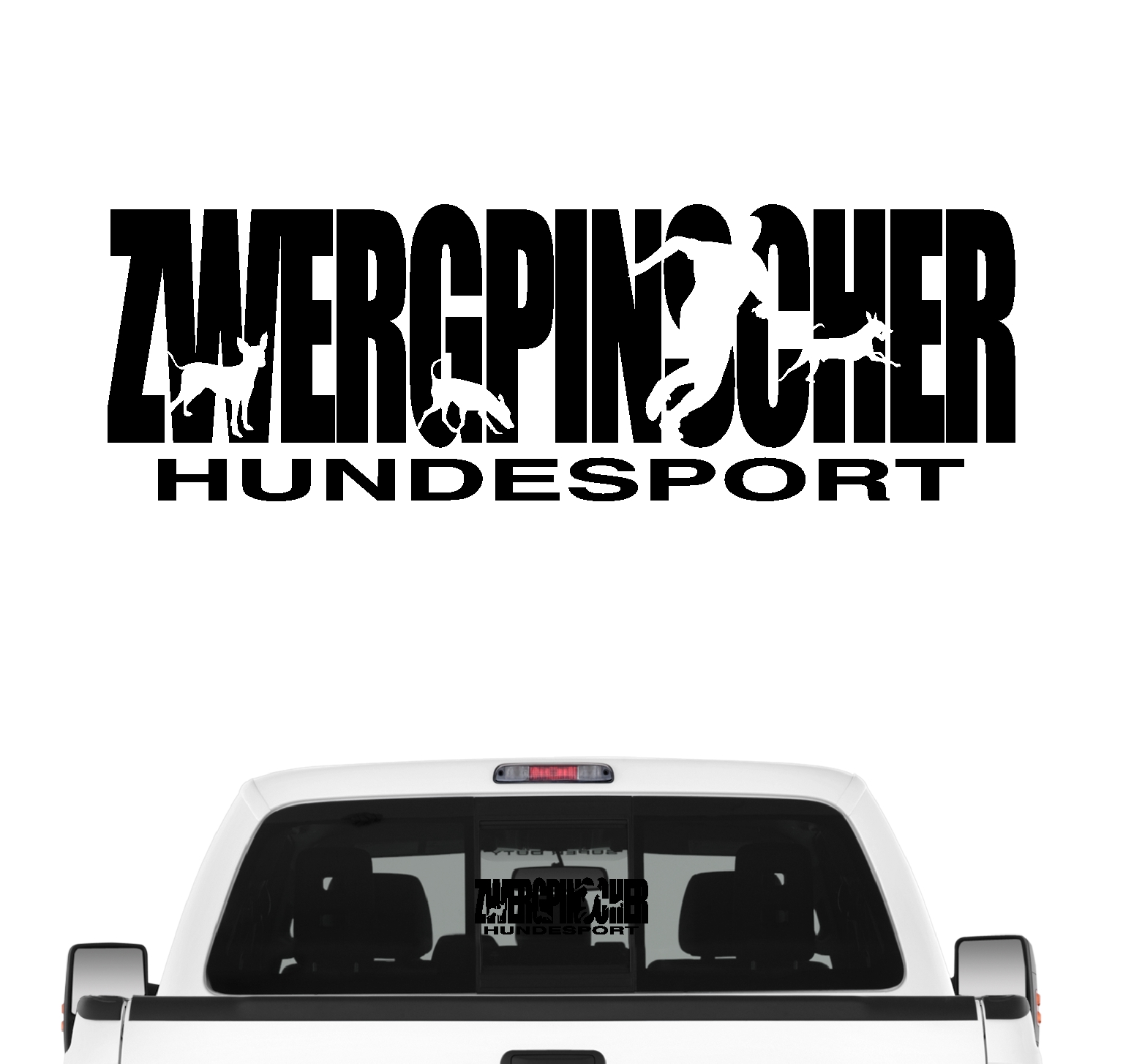 Zwergpinscher Hundesport Auto Aufkleber Hund Folie Rehpinscher Miniature