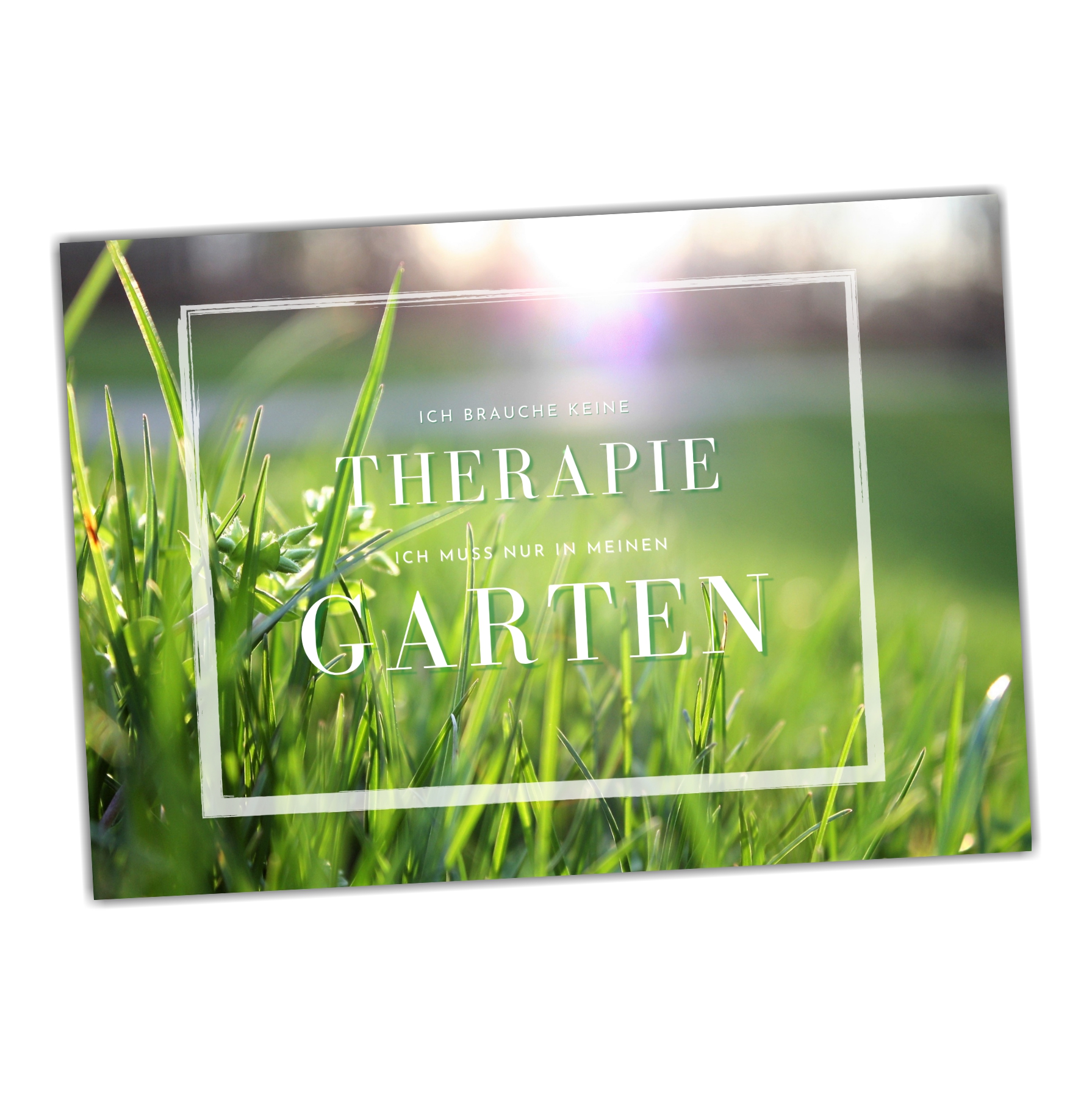 Garten Ich brauche keine Therapie, ich muss nur in meinen Garten Türschild Warnschild  Schild happy Design by Siviwonder