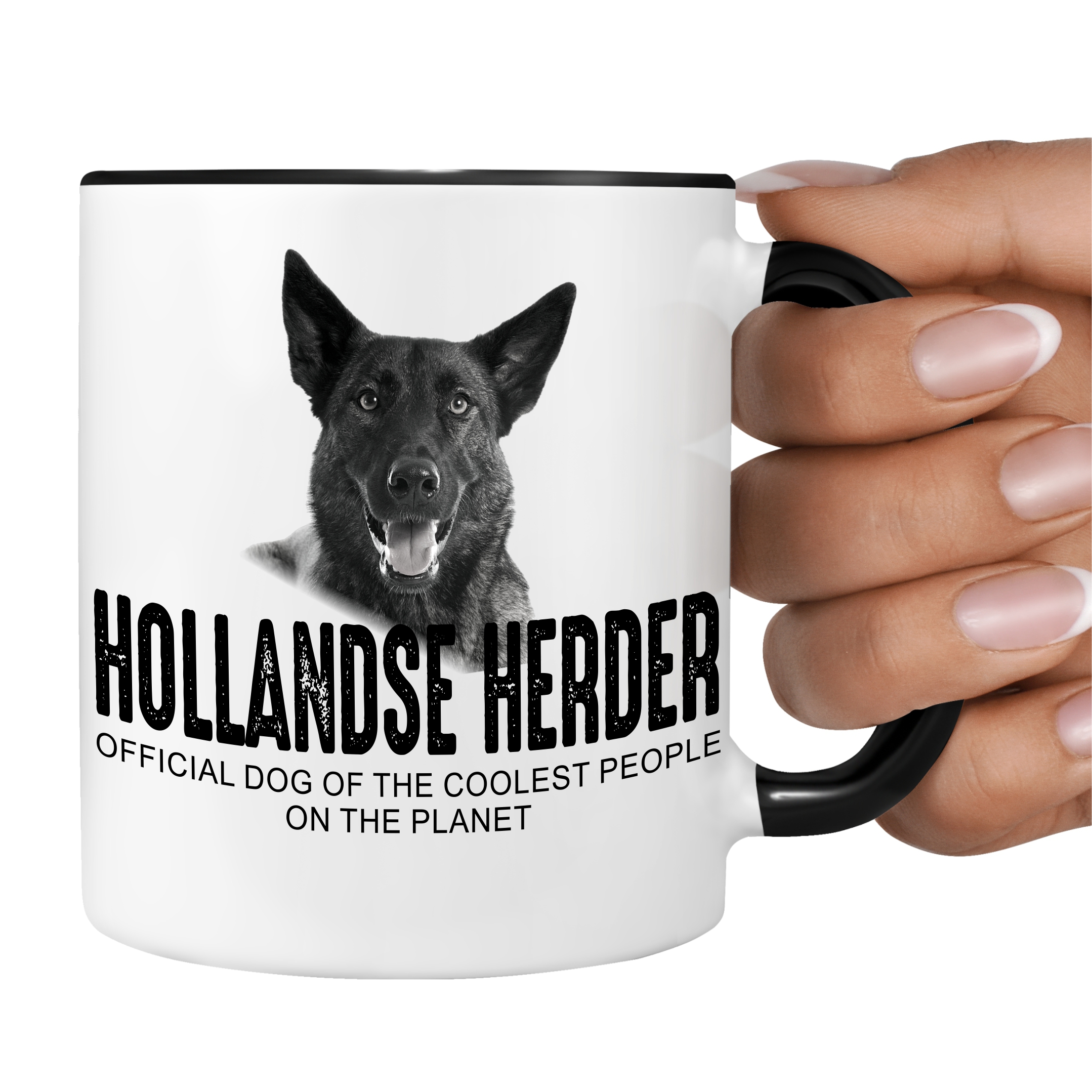 Hollandse Herder Herdershond Holländischer Schäferhund Dog Tasse Kaffeetasse Kaffeebecher happy Design by Siviwonder