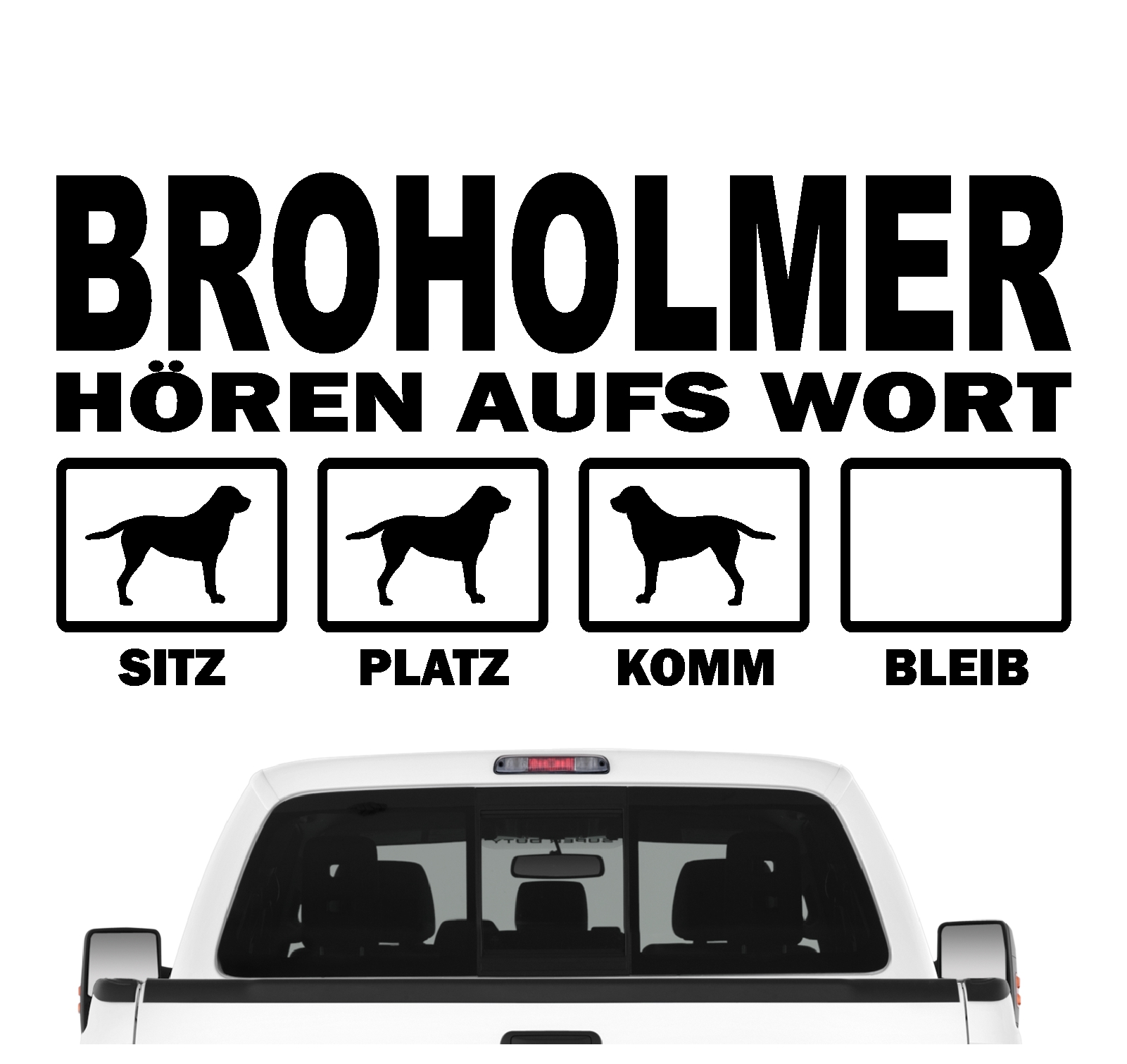 Broholmer Molosser Dogge Broholm Dog  Hört aufs Wort Hunde Aufkleber Sticker Autoaufkleber