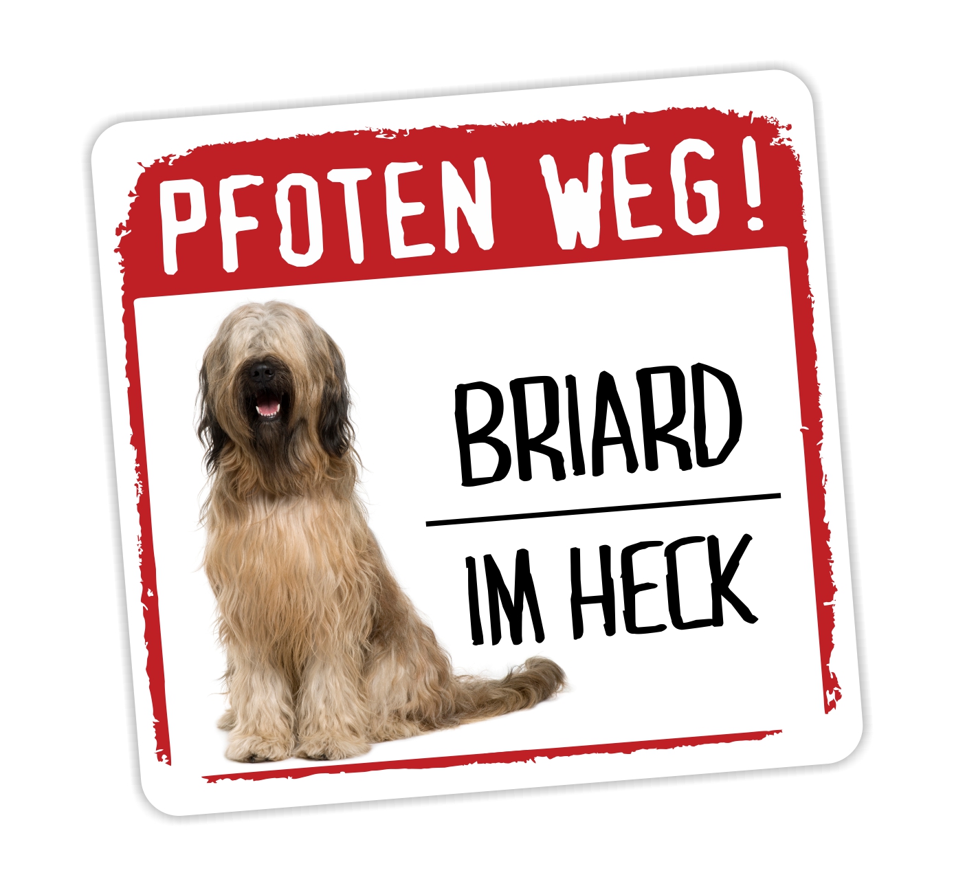Briard Berger de Brie Dog Shepherd Pfoten weg  Aufkleber Digitaldruck Motiv by SIVIWONDER